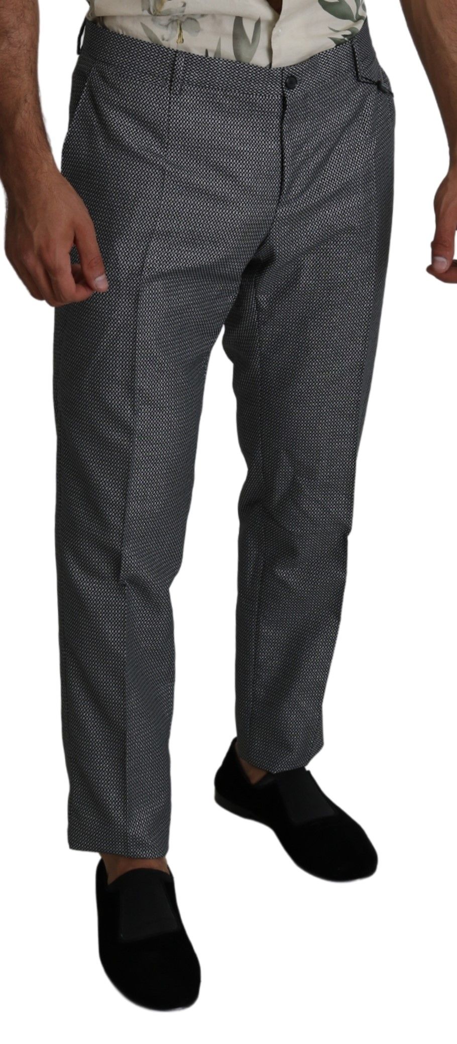 1426289.jpg Elegant Gray Slim Fit Dress Trousers - Image 3