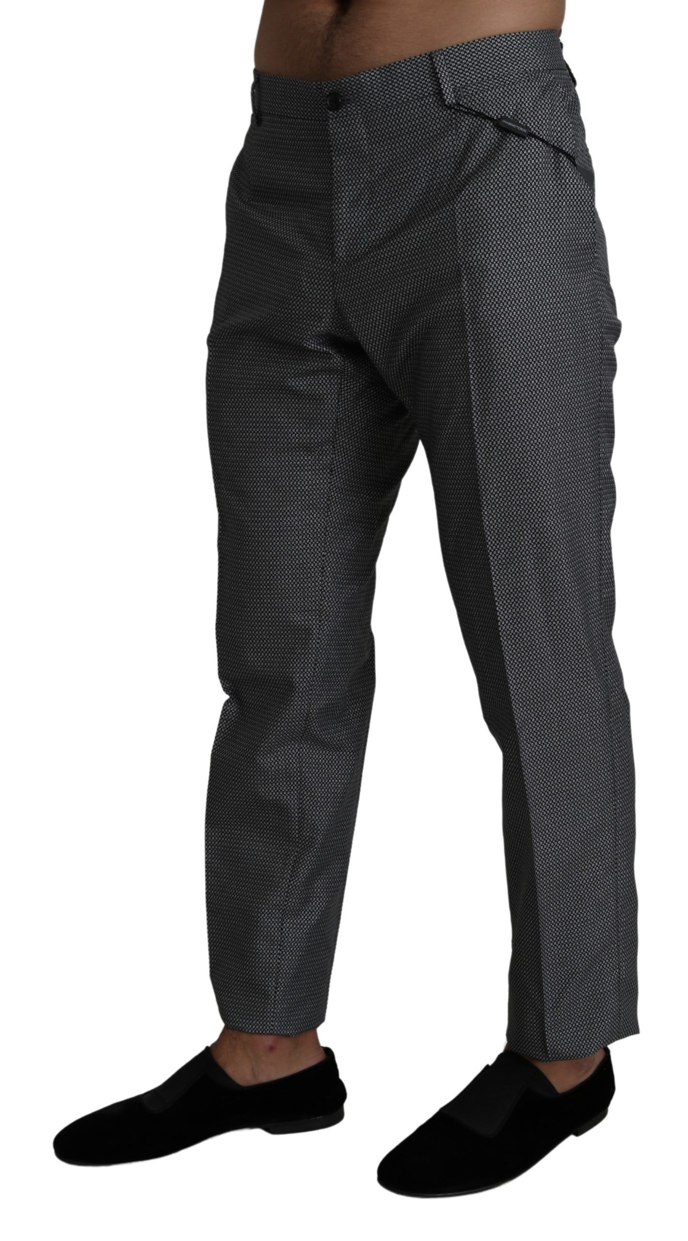 1426291.jpg Elegant Gray Slim Fit Dress Trousers - Image 4