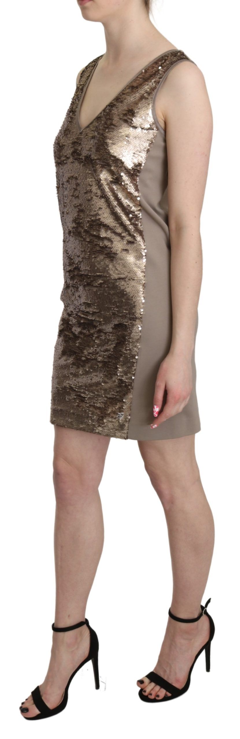 1427969.jpg Glamorous V-Neck Sleeveless Sequin Mini Dress - Image 3
