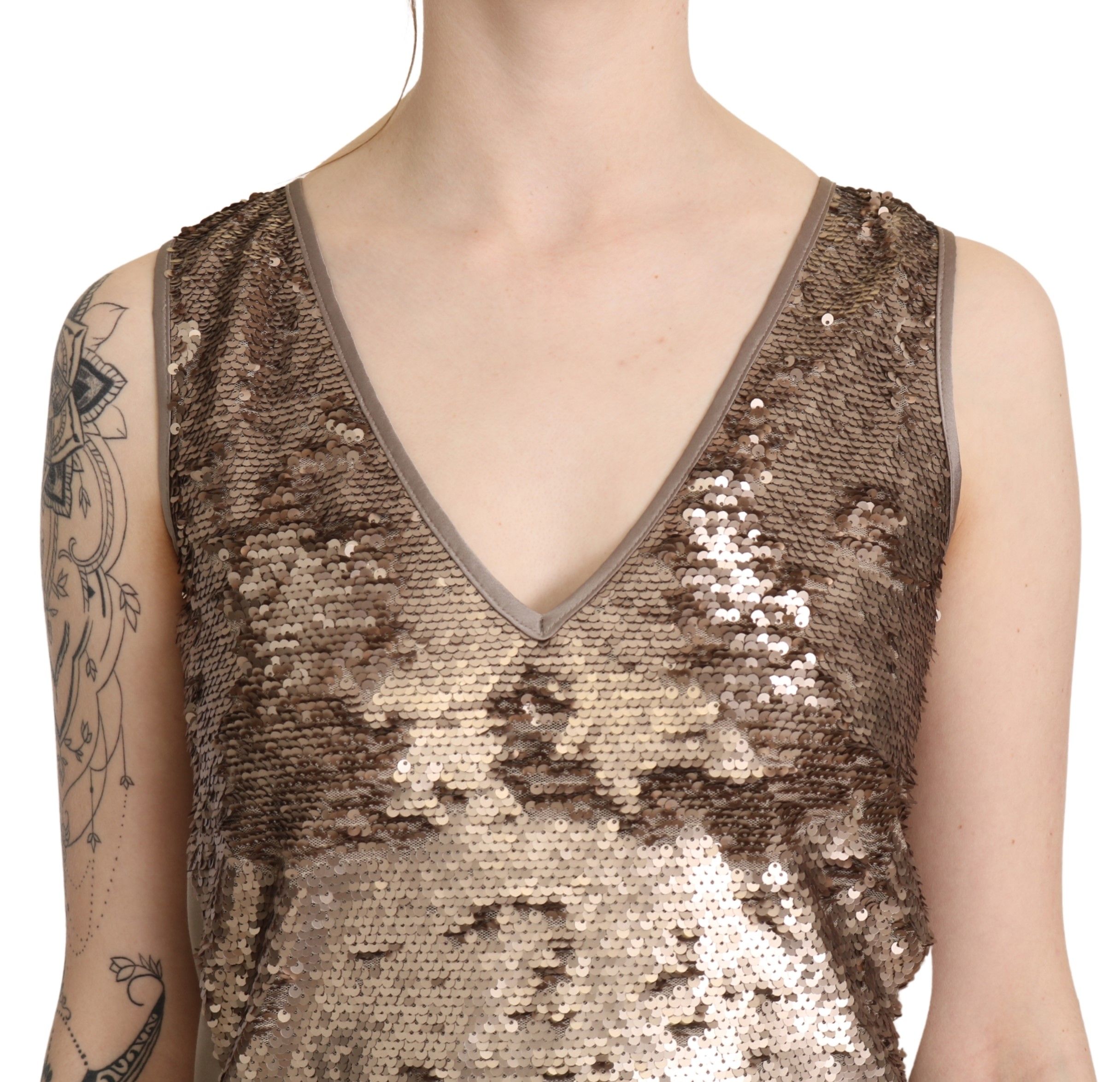 1427971.jpg Glamorous V-Neck Sleeveless Sequin Mini Dress - Image 5