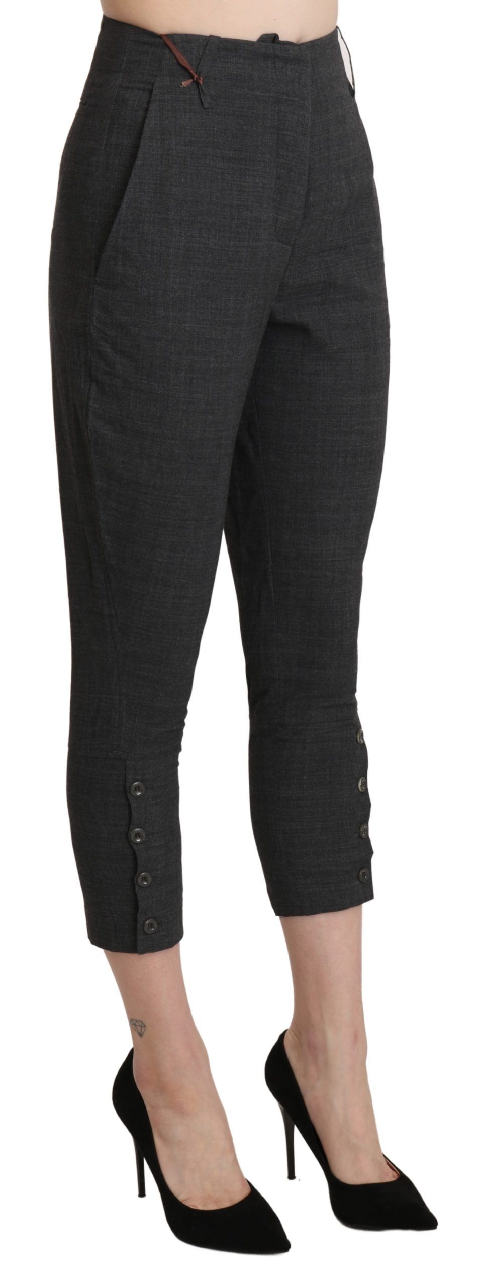 1437052.jpg Chic High Waist Capri Cropped Pants - Image 4
