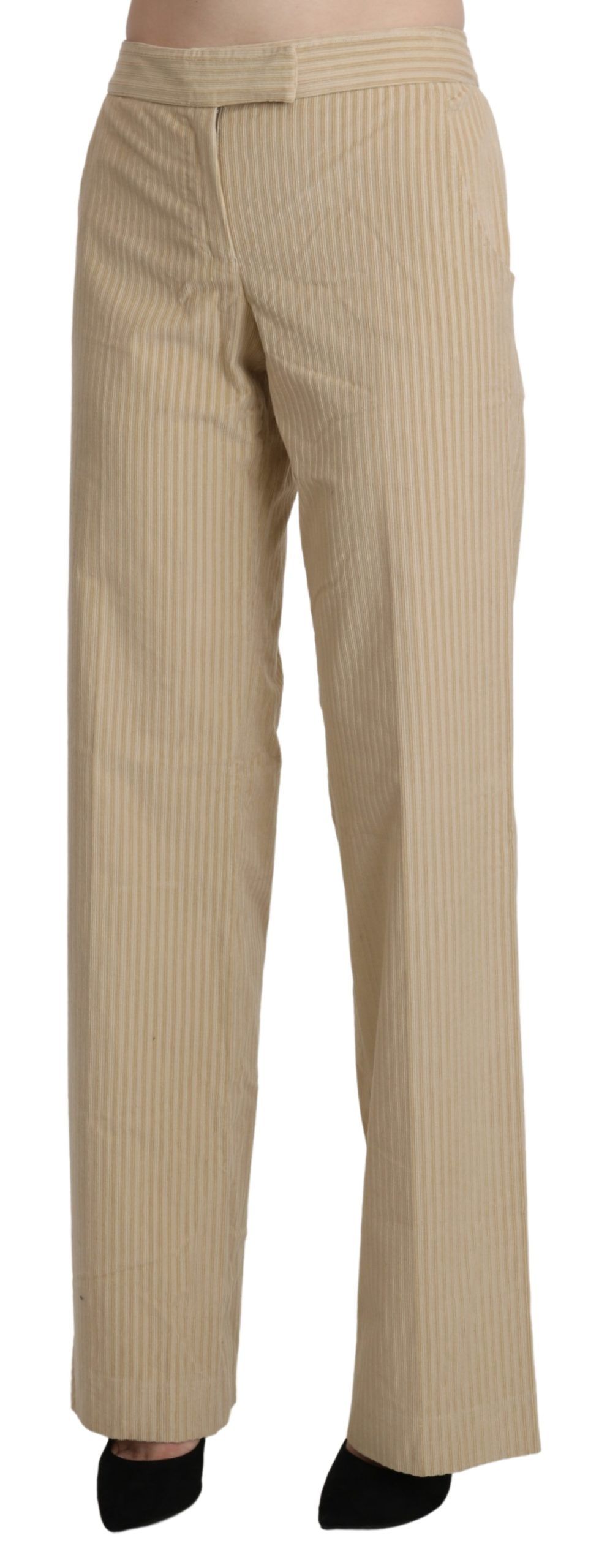 1437087.jpg Chic Beige High-Waist Wide Leg Pants - Image 2