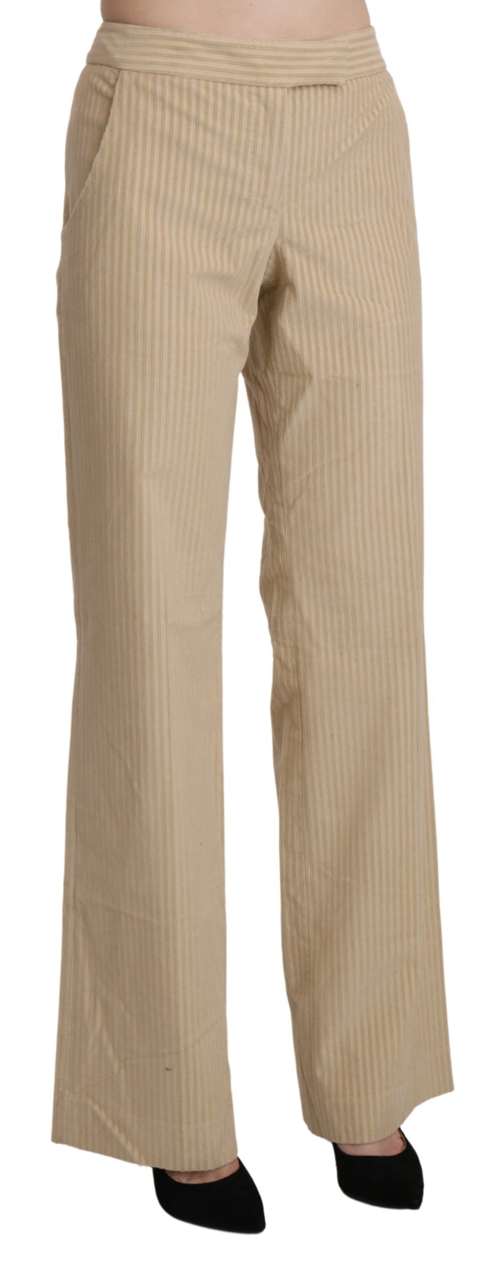 1437090.jpg Chic Beige High-Waist Wide Leg Pants - Image 4