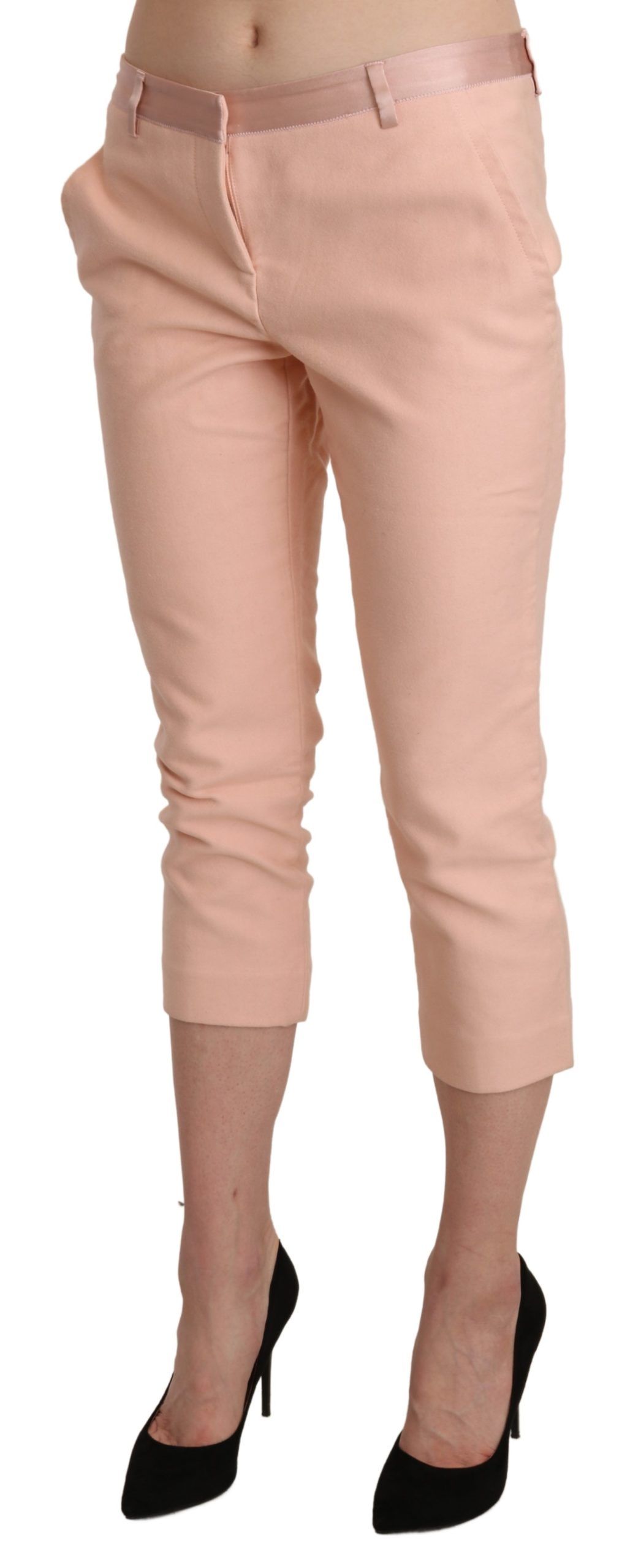 1437099.jpg Chic Pink Skinny Capri Pants - Image 2