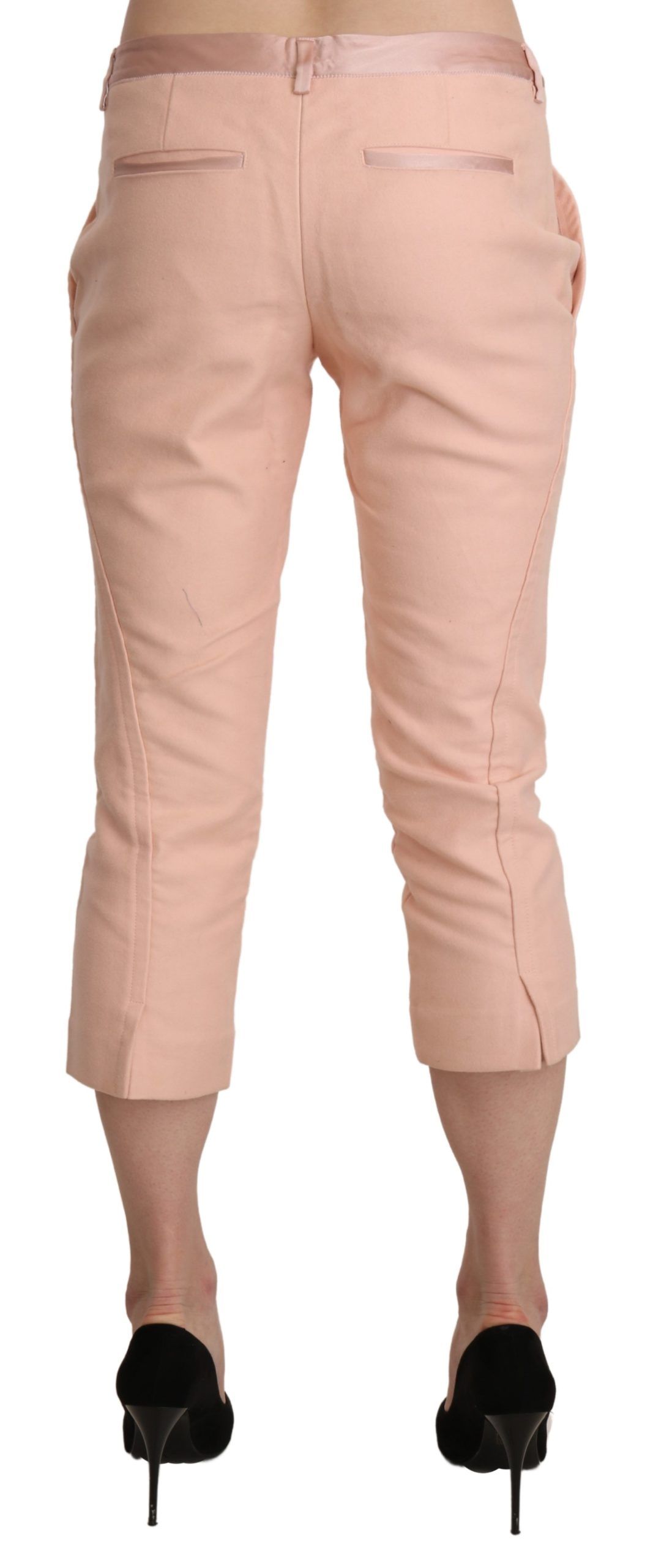 1437100.jpg Chic Pink Skinny Capri Pants - Image 3
