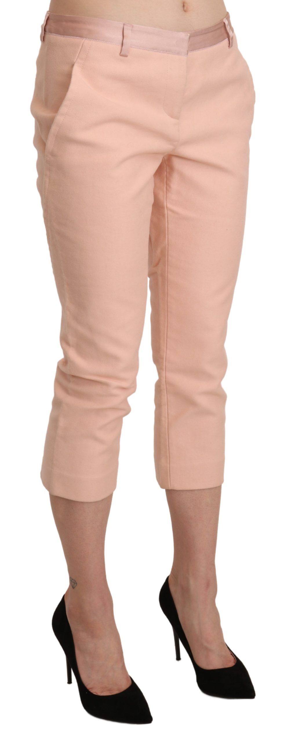 1437102.jpg Chic Pink Skinny Capri Pants - Image 4