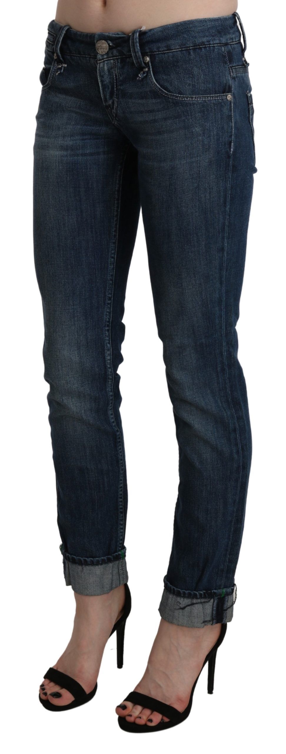1437384.jpg Chic Blue Washed Skinny Denim Elegance - Image 2