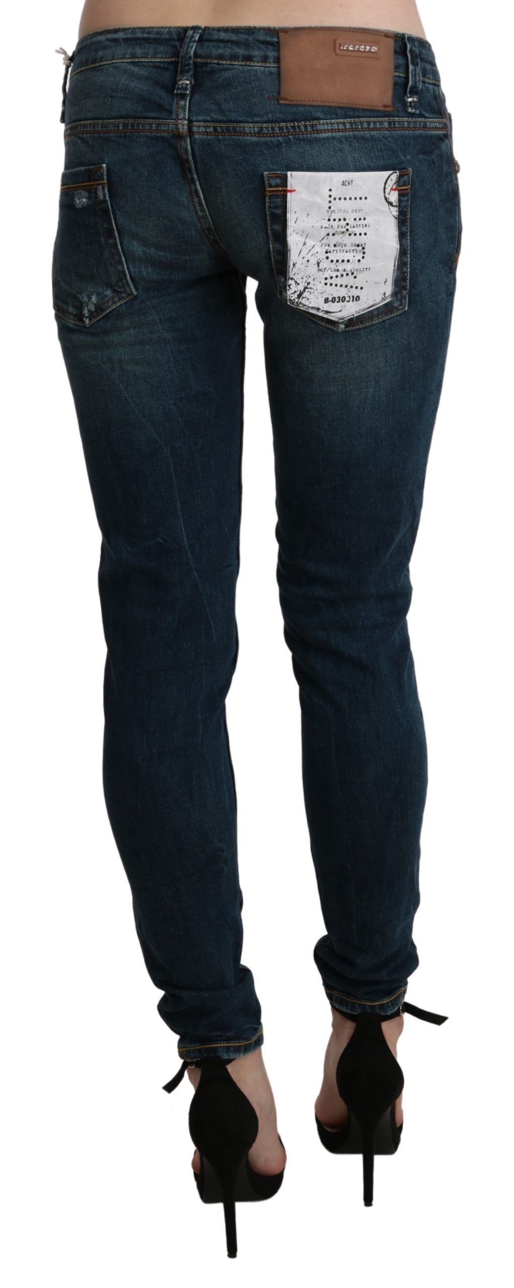 1437426.jpg Sleek Low Waist Skinny Denim - Blue Washed - Image 3