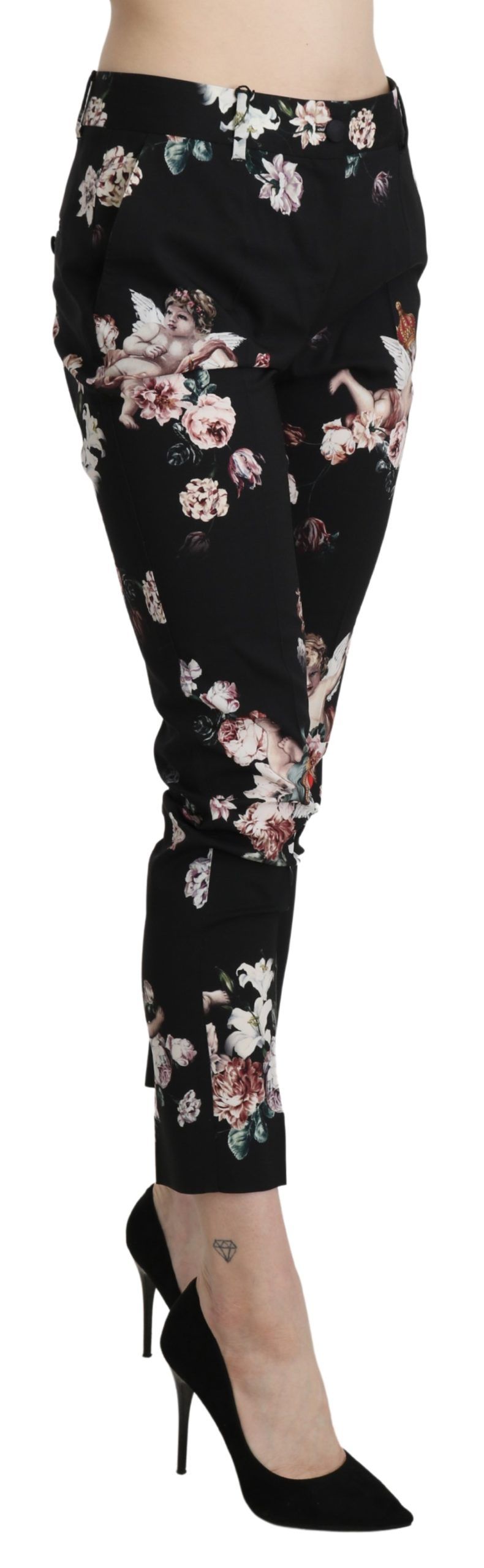 1437471.jpg Elegant High Waist Cropped Trousers - Image 4