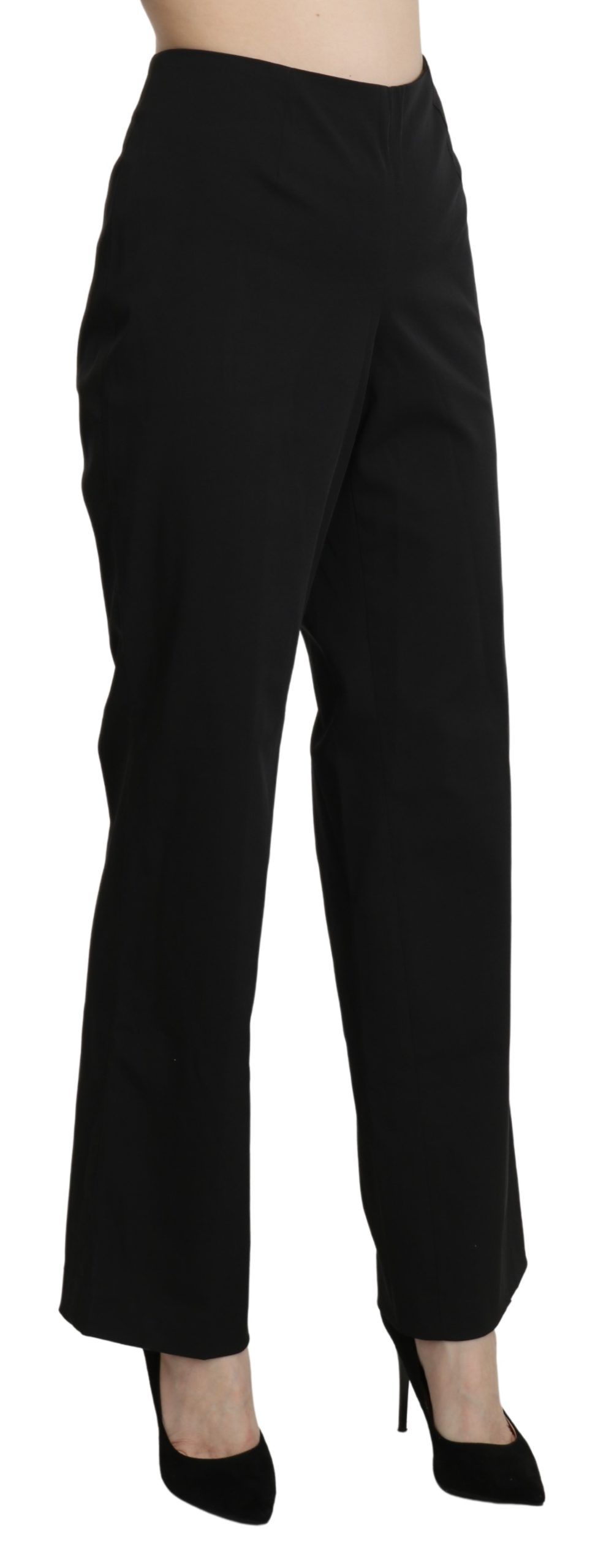 1437497.jpg Elegant High Waist Straight Black Pants - Image 4
