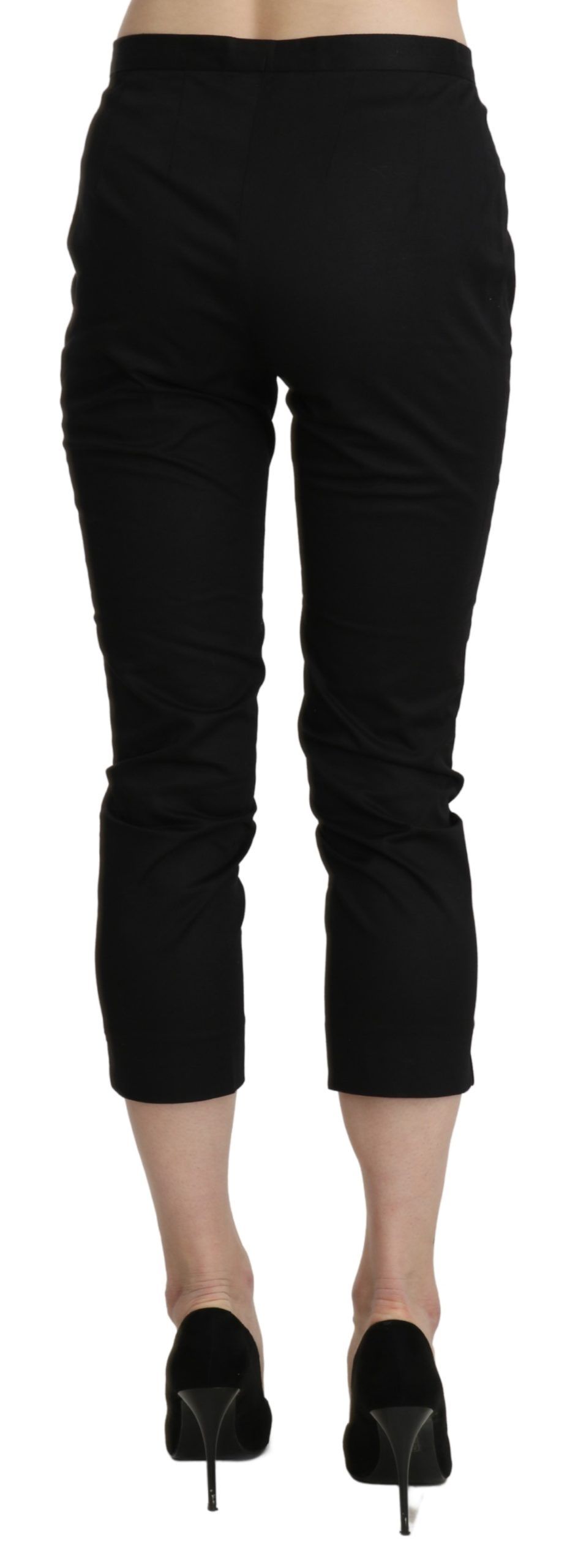 1437650.jpg Elegant High Waist Skinny Cropped Pants - Image 3