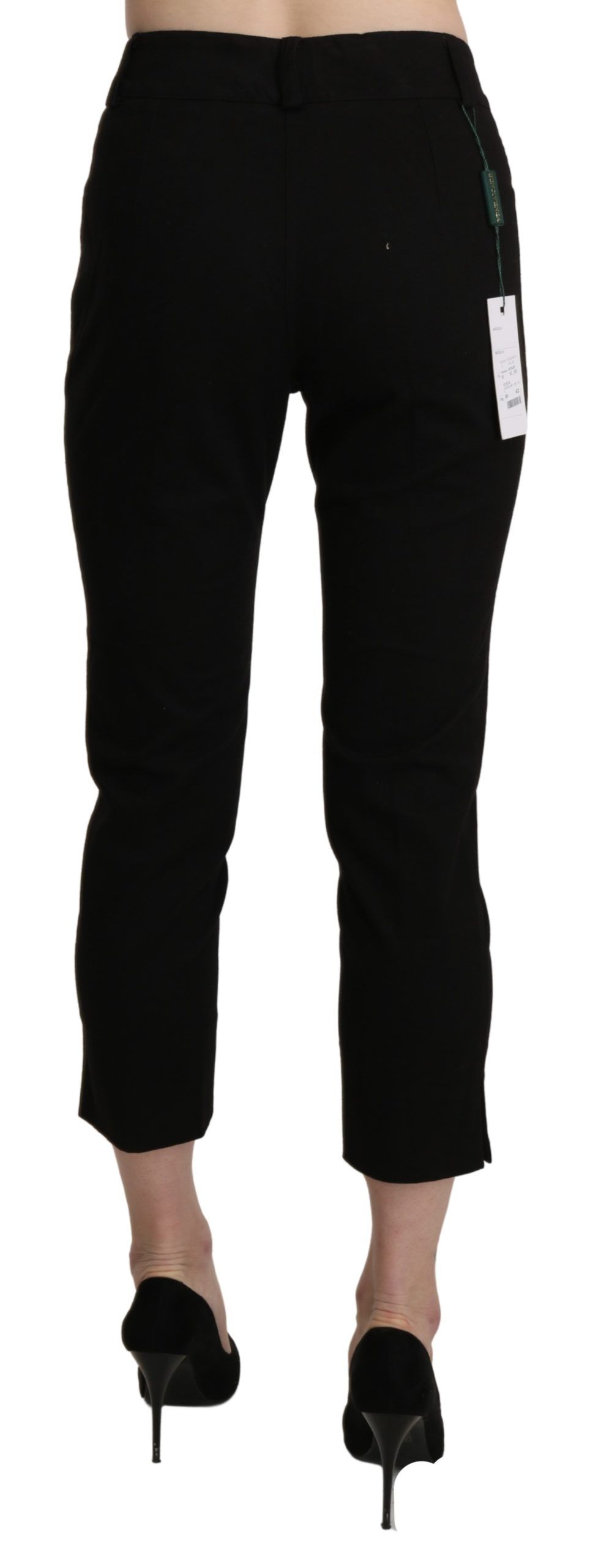1437761.jpg Elegant Black High Waist Cropped Pants - Image 4