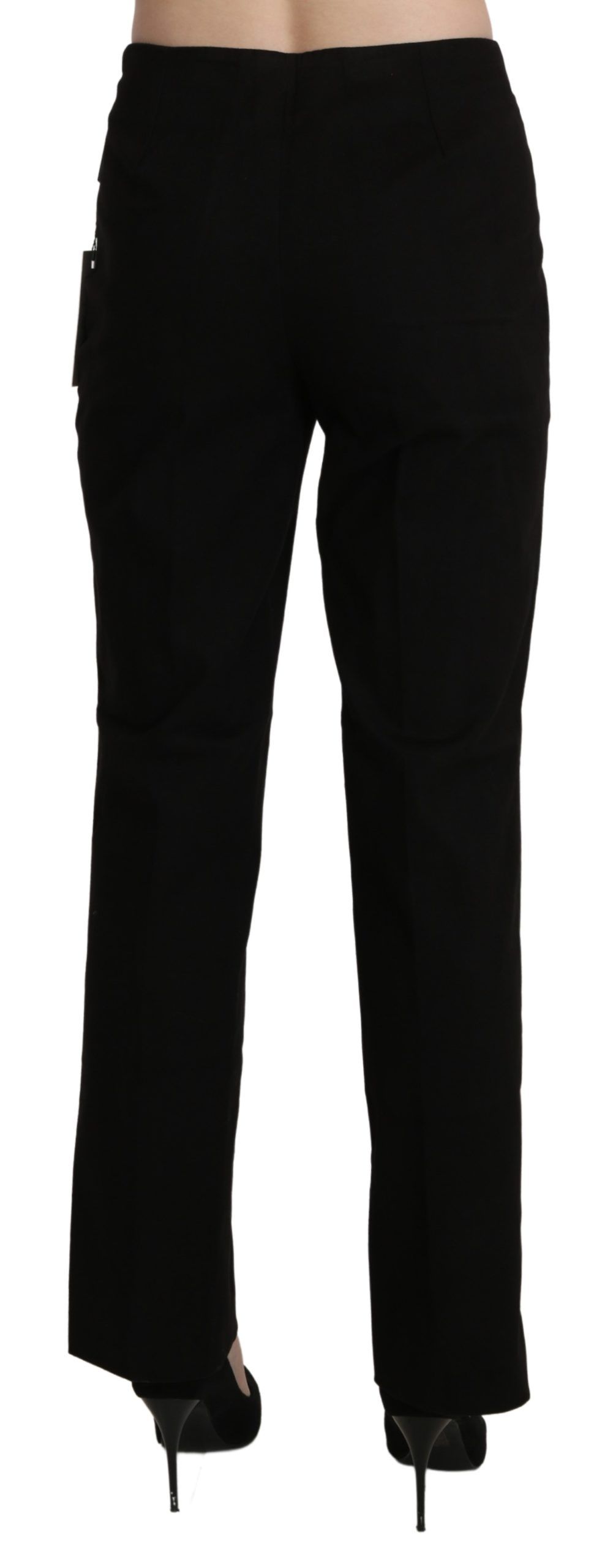 1437838.jpg Elegant High Waist Straight Black Pants - Image 3