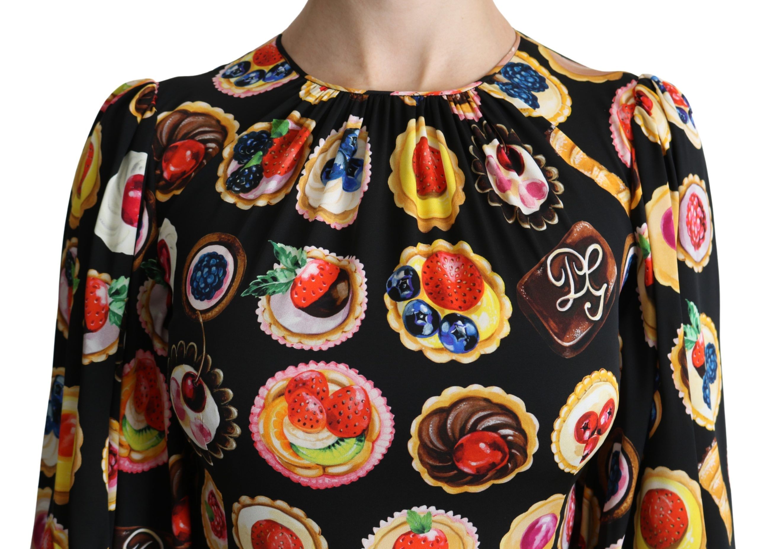 1445903.jpg Chic Multicolor Maxi Desserts Print Dress - Image 5