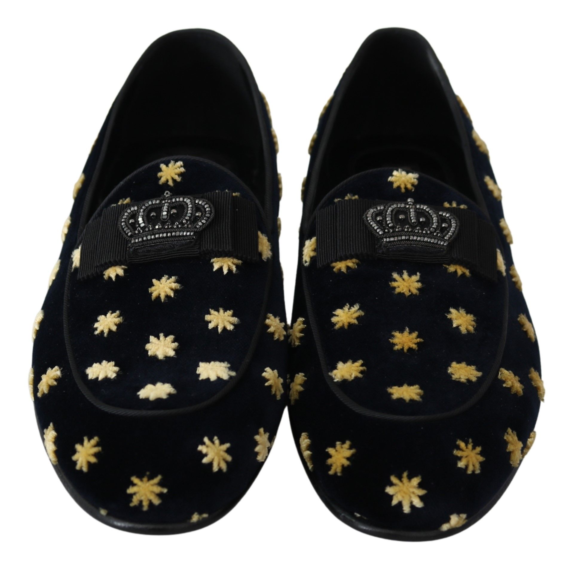 1452442.jpg Elegant Velvet Crown Embroidery Loafers - Image 6