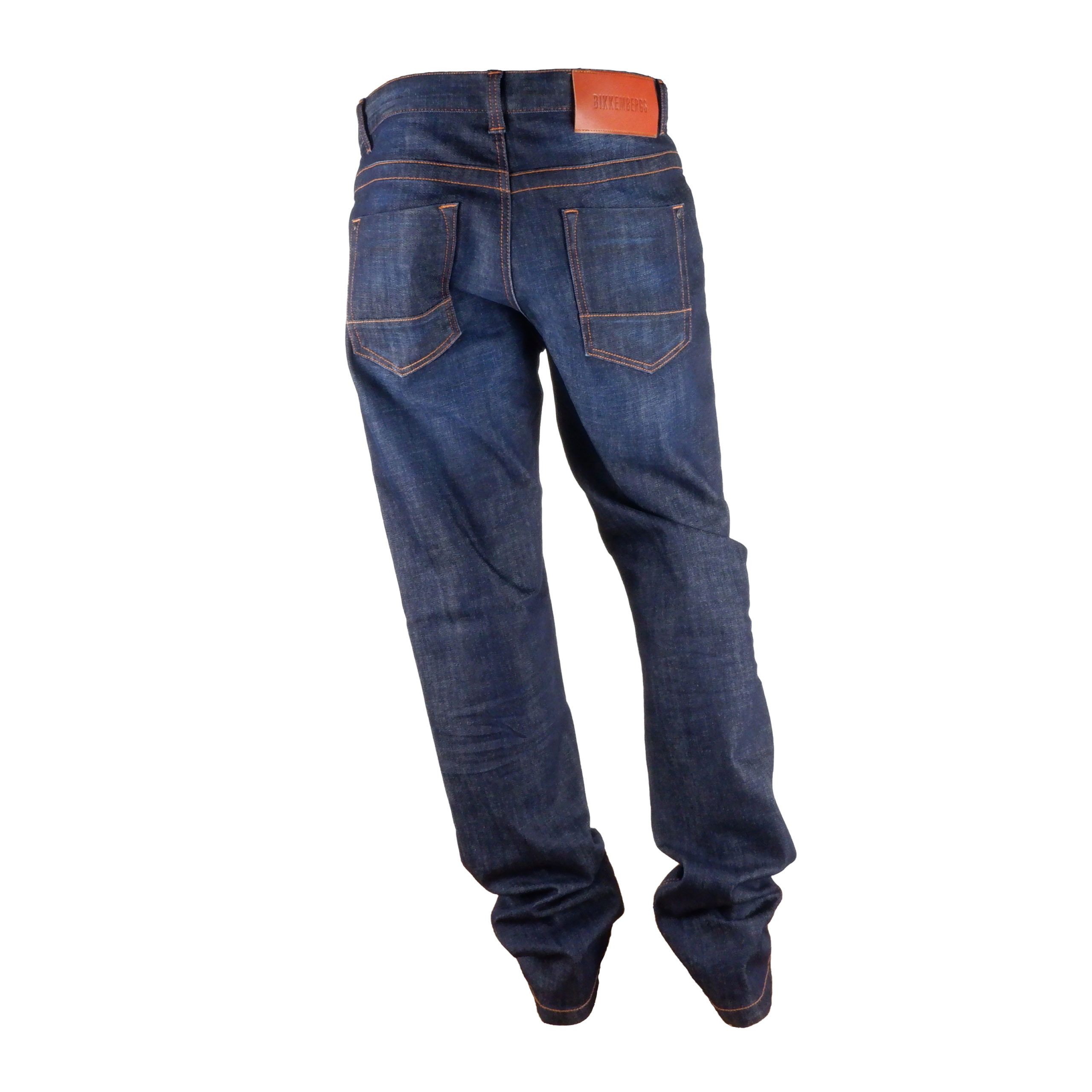 1454436.jpg Dark Blue Regular Fit Designer Jeans - Image 2