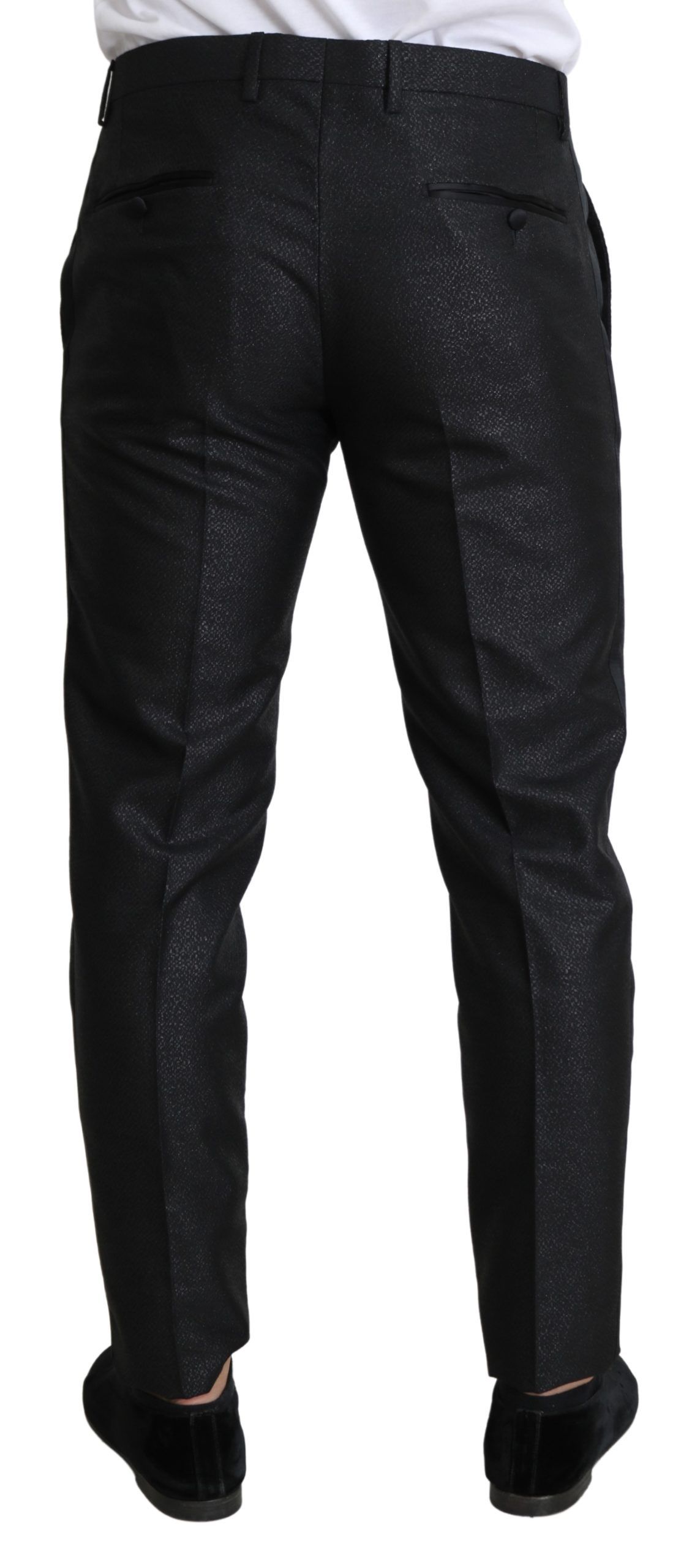 1456650.jpg Elegant Metallic Black Dress Pants - Image 3