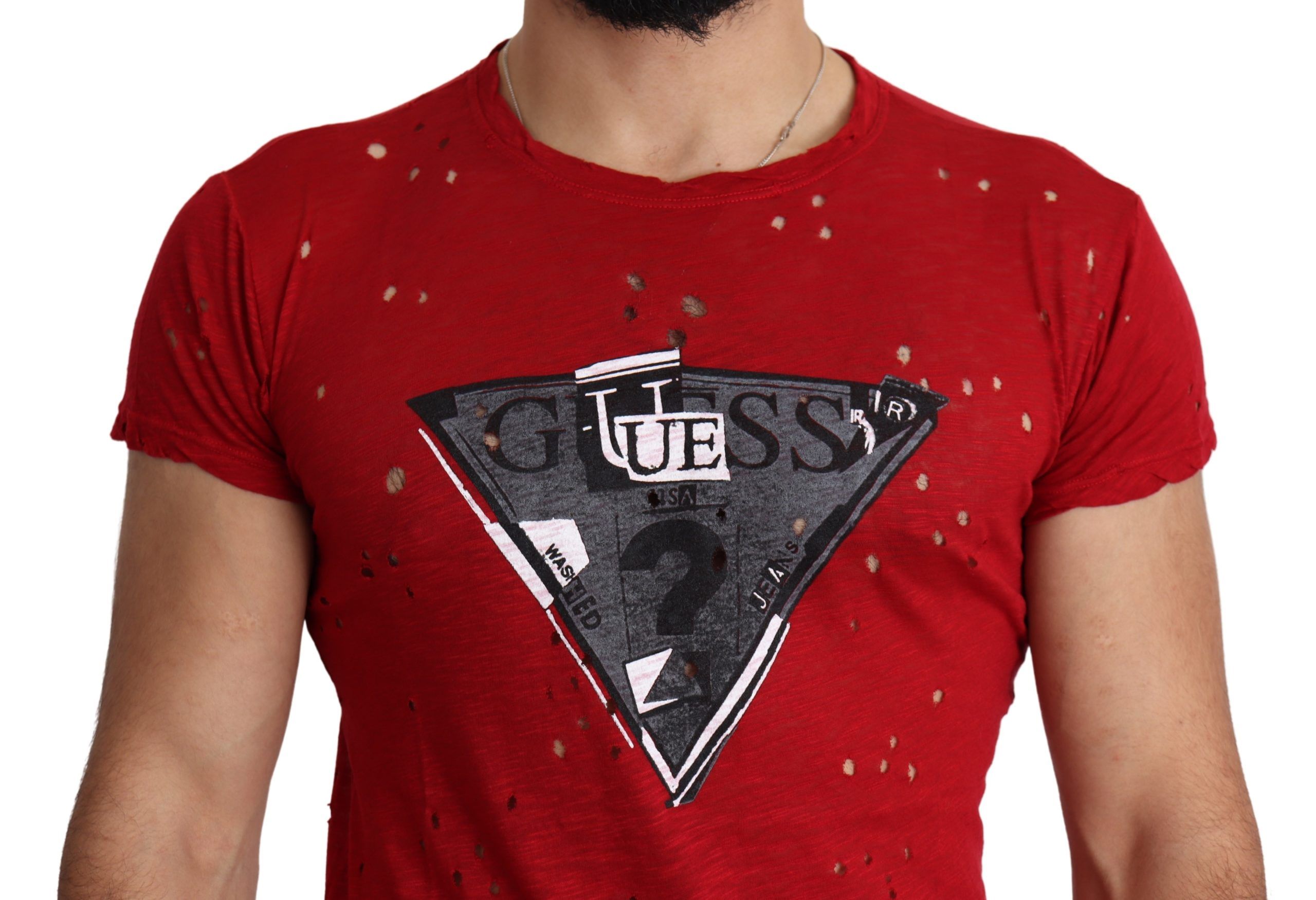 1458652.jpg Radiant Red Cotton Tee Perfect For Everyday Style - Image 4