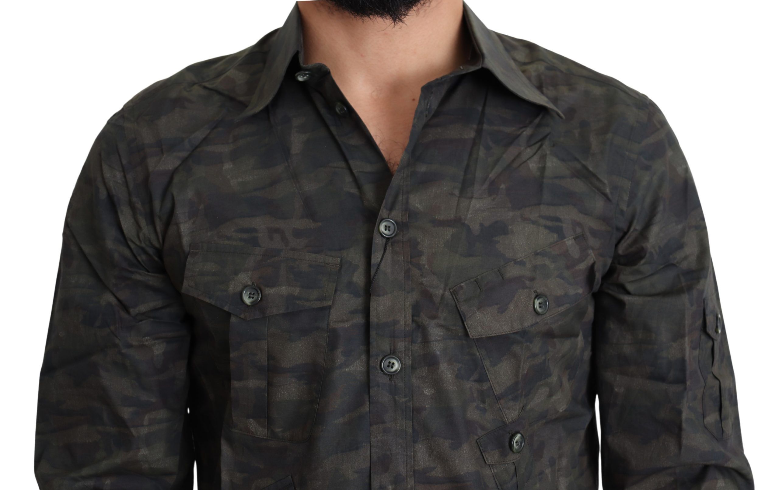 1459074.jpg Multicolor Cotton Casual Men's Shirt - Image 4