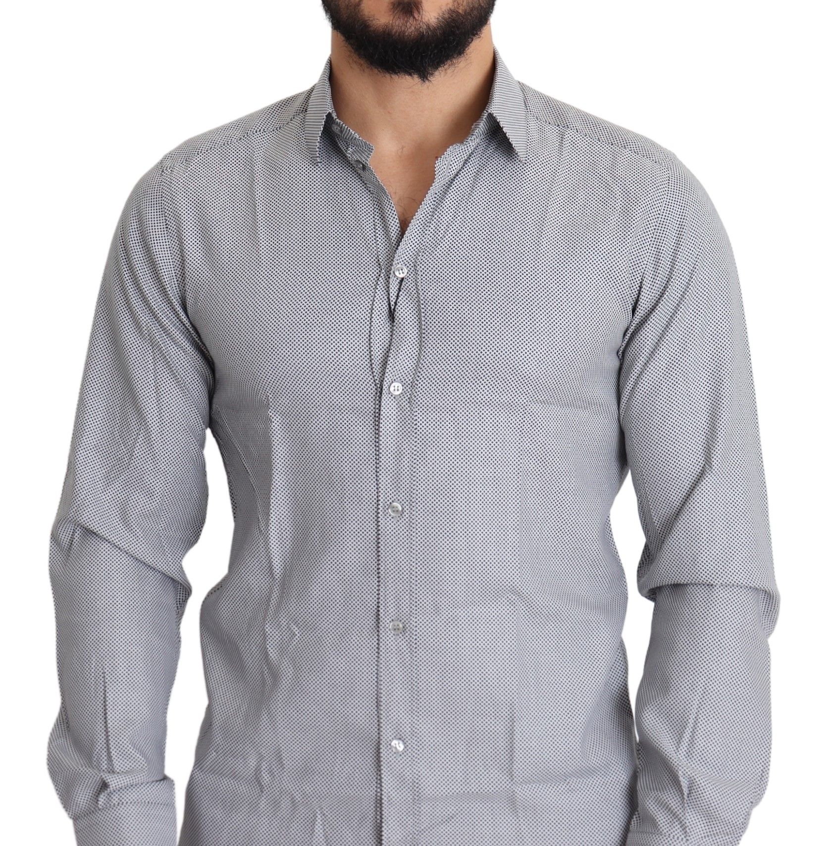 1459160.jpg Elegant Black Cotton Dress Shirt - Image 5