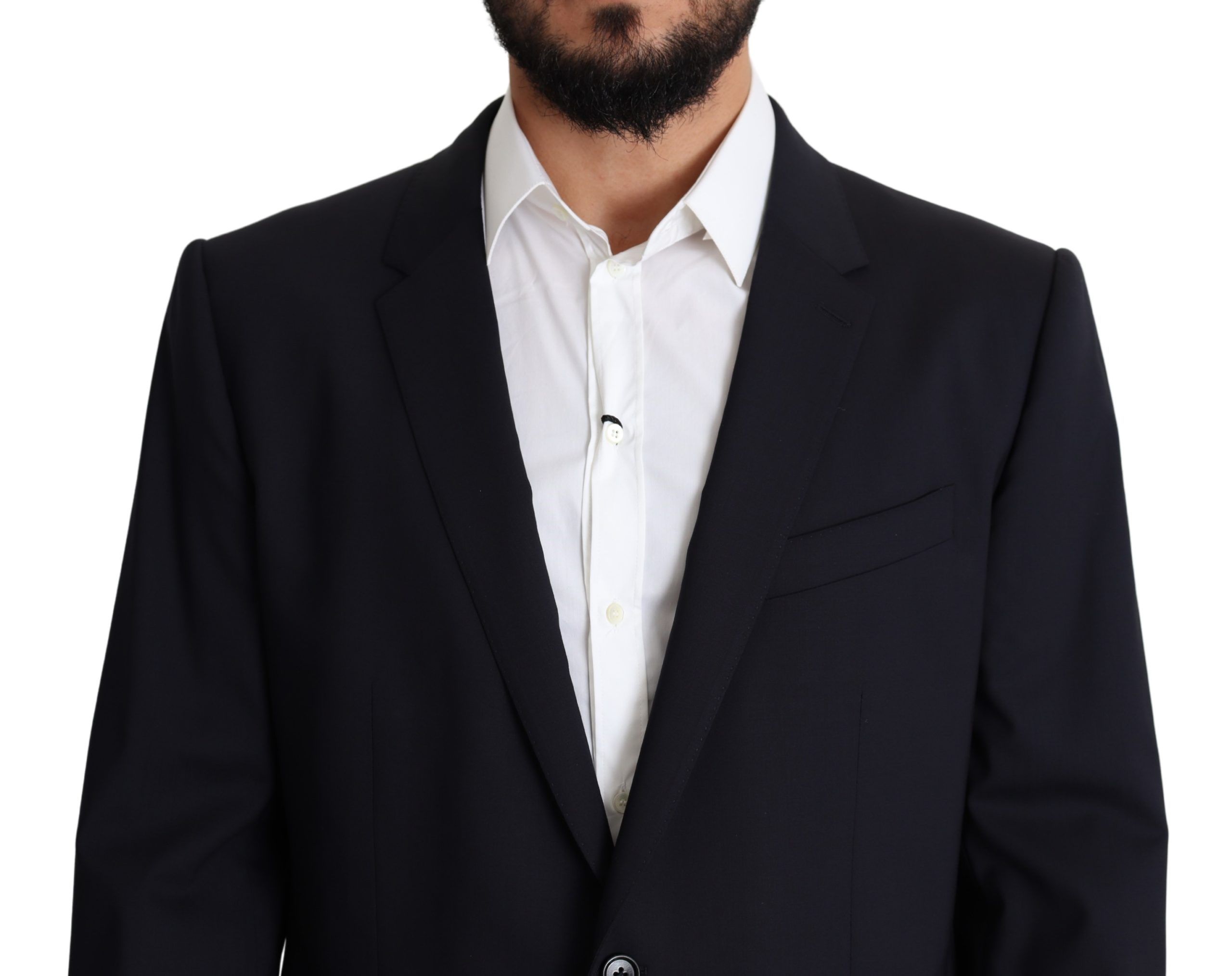 1459379.jpg Exquisite Black Wool Stretch Martini Blazer - Image 3