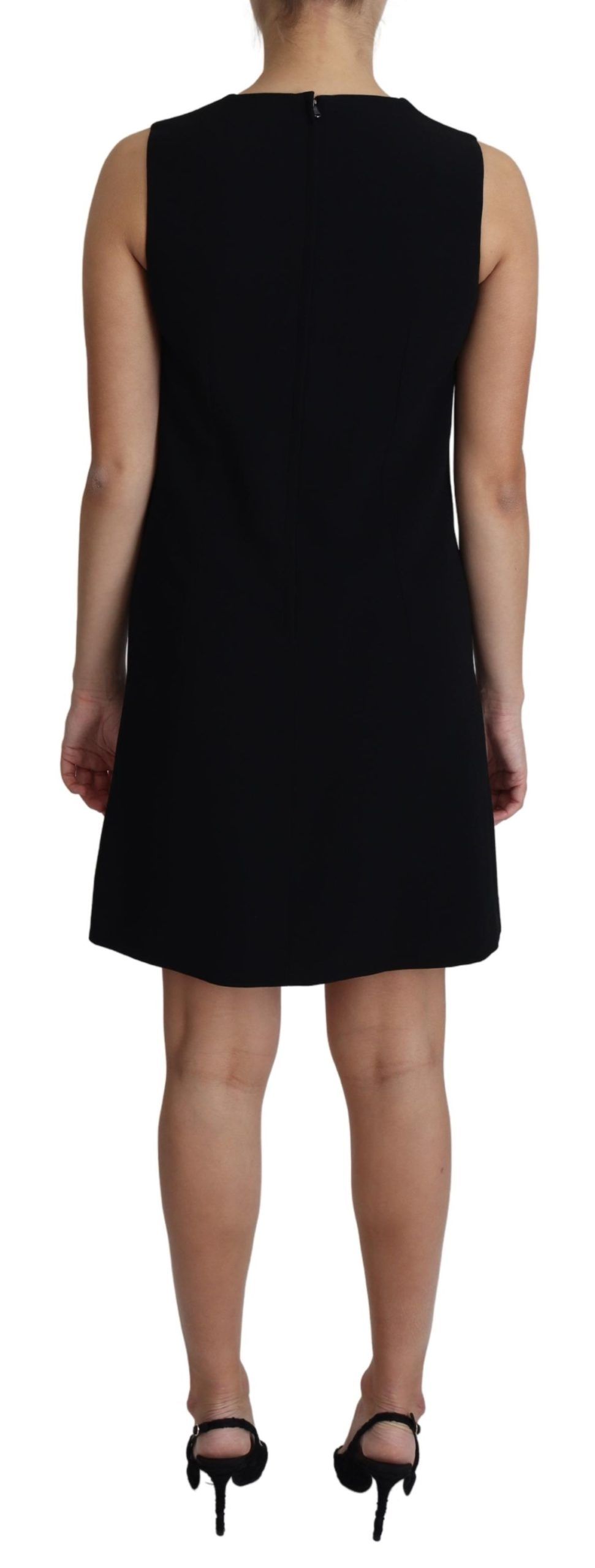 1469276.jpg Elegant Sleeveless Black A-Line Mini Dress - Image 2