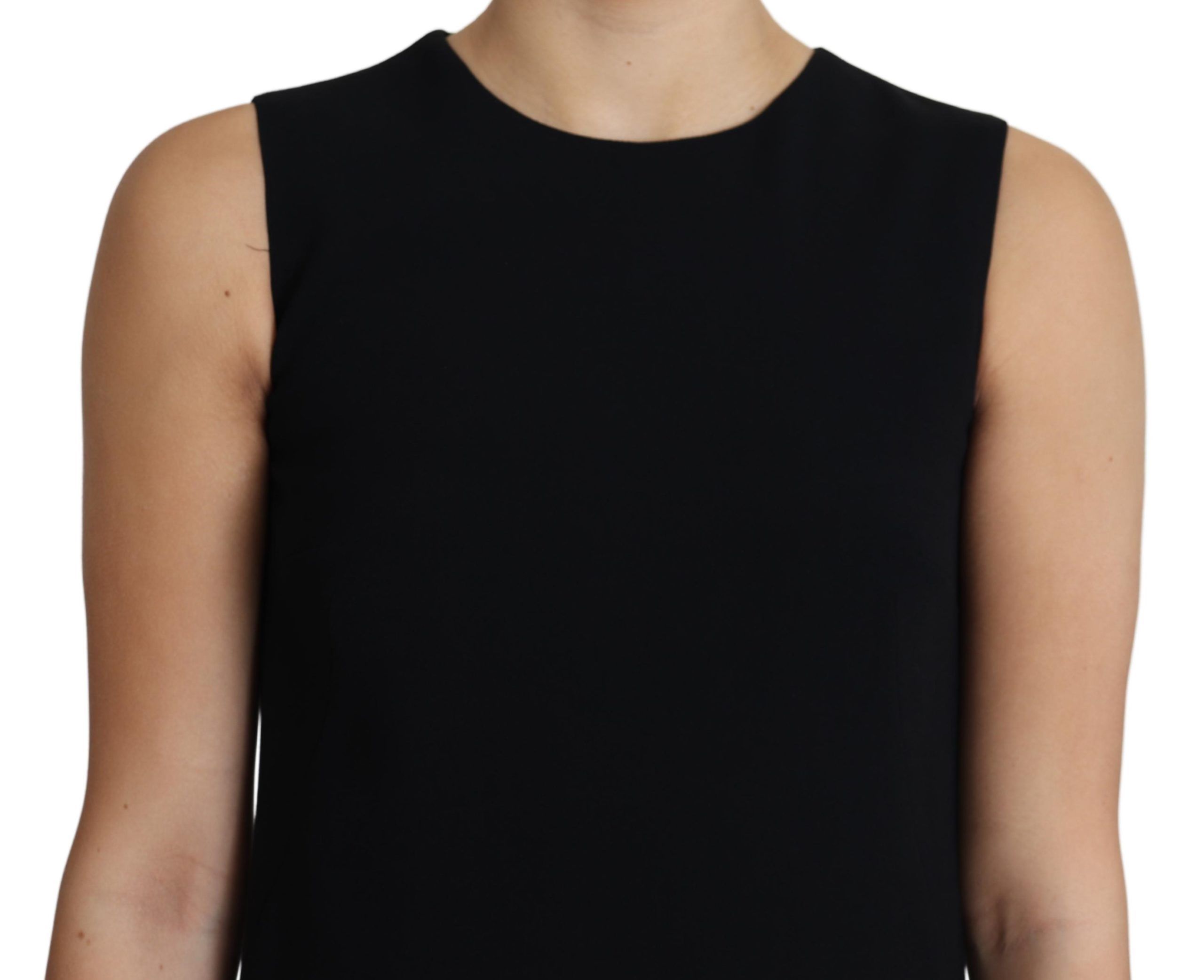 1469277.jpg Elegant Sleeveless Black A-Line Mini Dress - Image 3