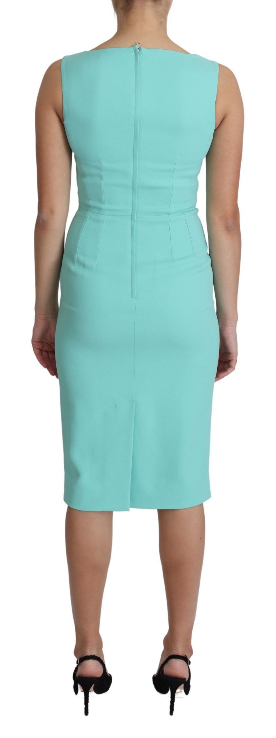 1469767.jpg Elegant Light Blue Sleeveless Midi Dress - Image 2