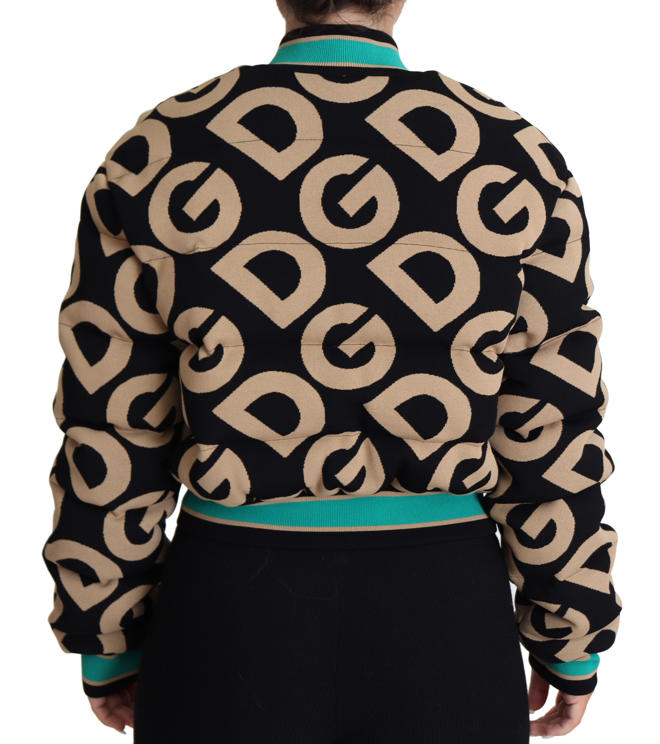 1470999.jpg Chic Multicolor Quilted Bomber Jacket - Image 4