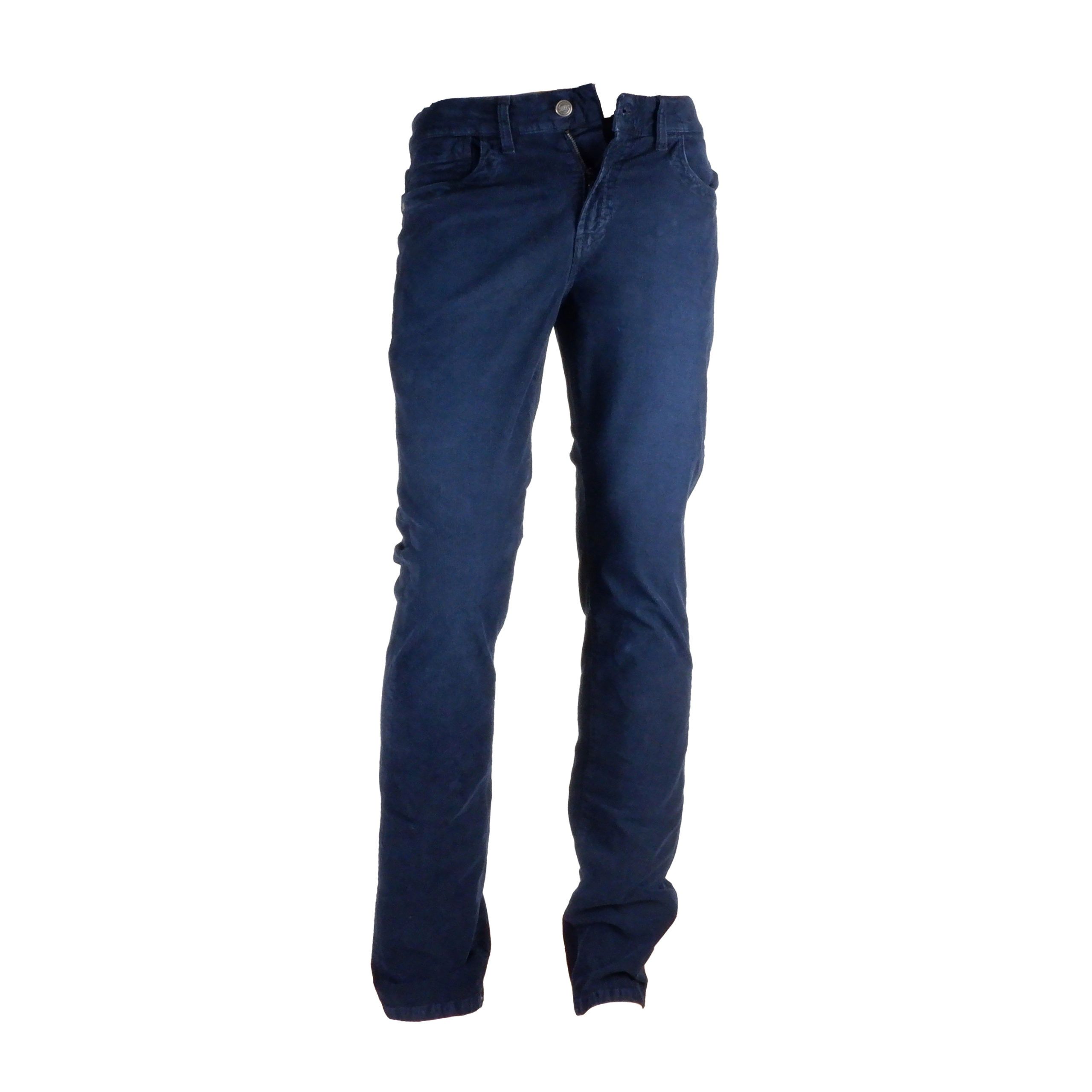 Blue Cotton Men's Trouser
