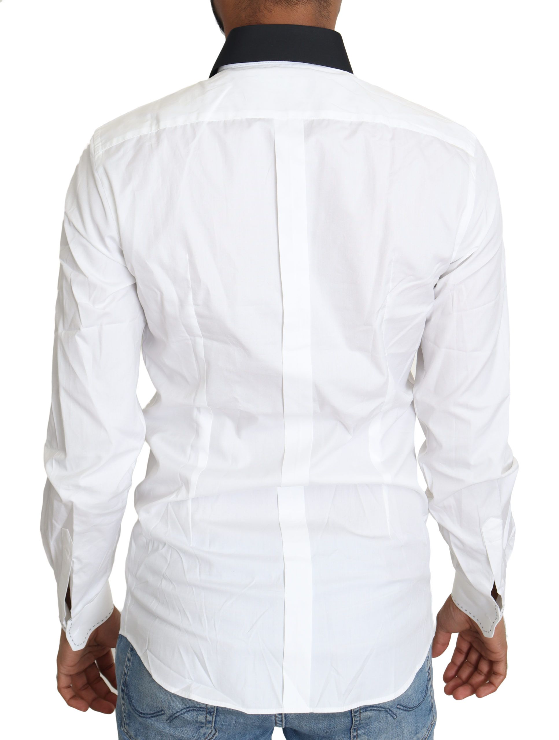 1476533.jpg Elegant White Slim Fit Dress Shirt - Image 2