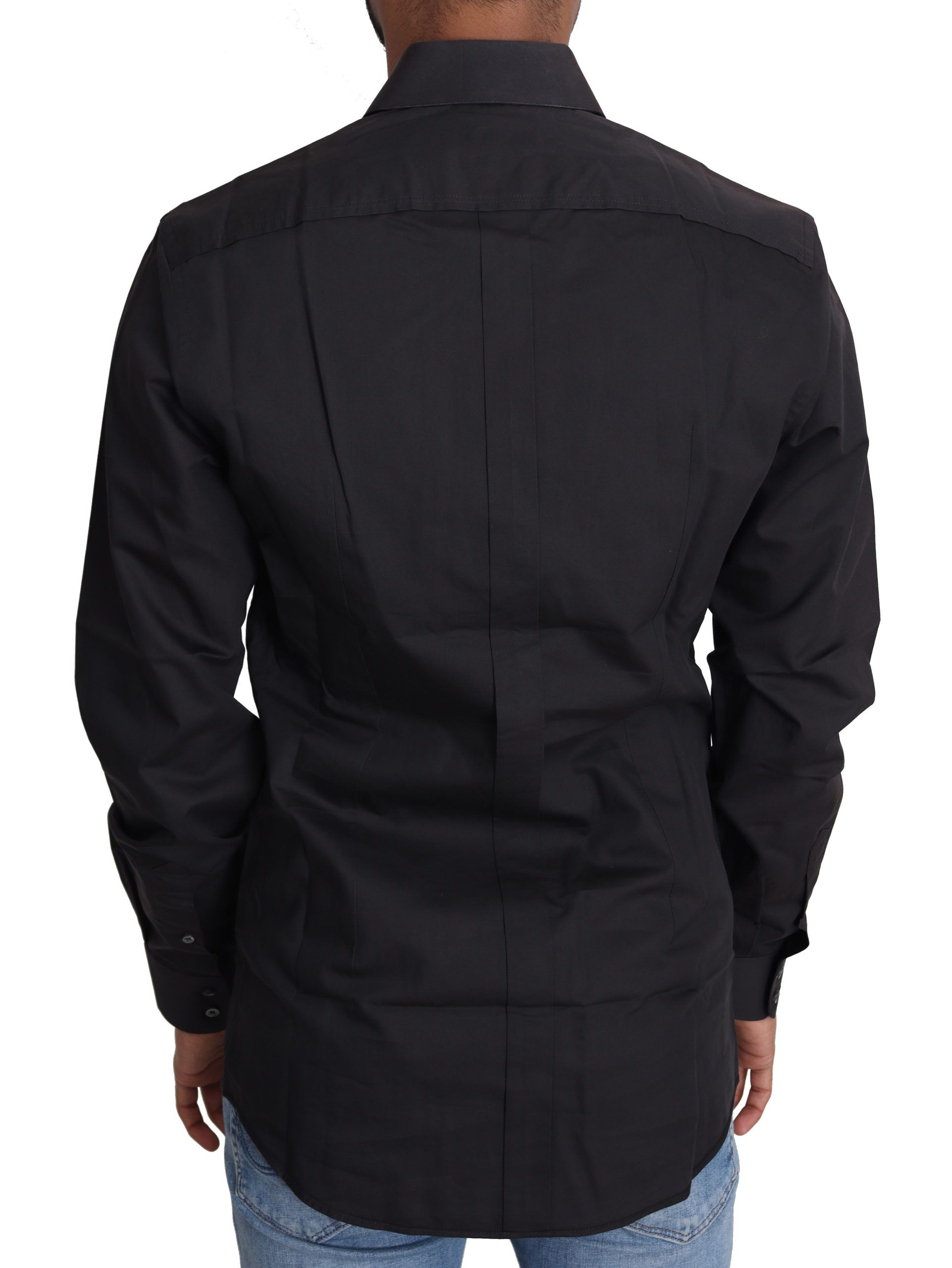 1476590.jpg Elegant Slim Fit Silk Blend Dress Shirt - Image 2