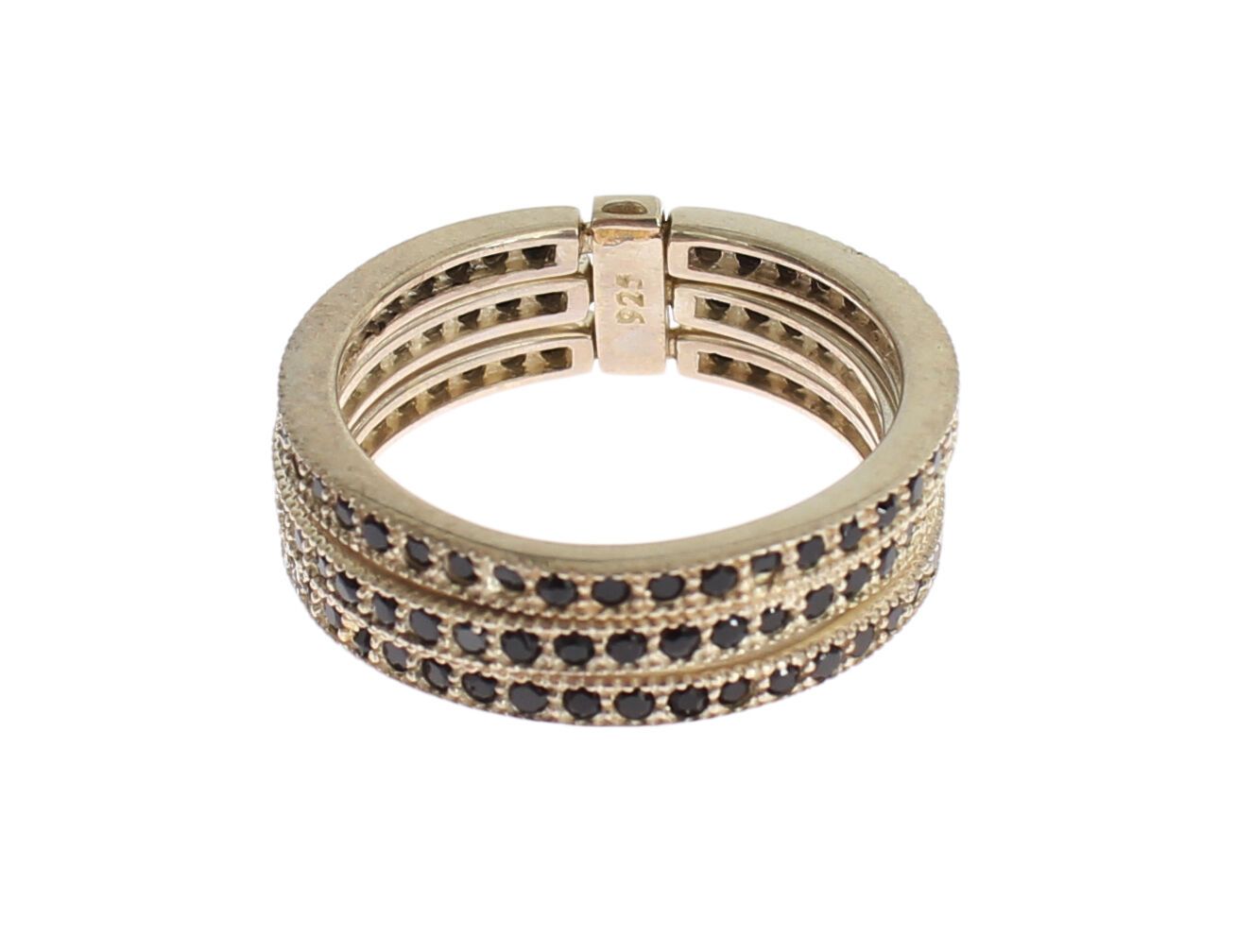 1478581.jpg Chic Silver & Black CZ Crystal Ring - Image 3
