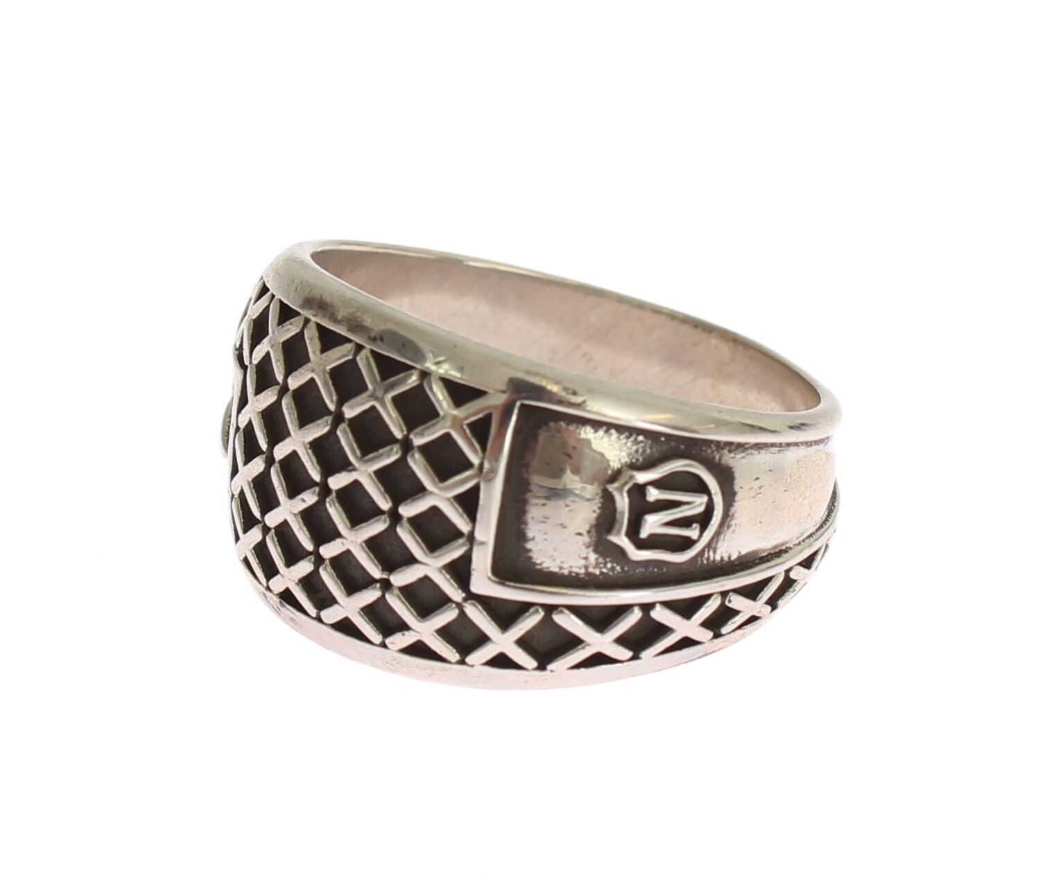 1479186.jpg Elegant Silver Band with Black Accents - Image 2