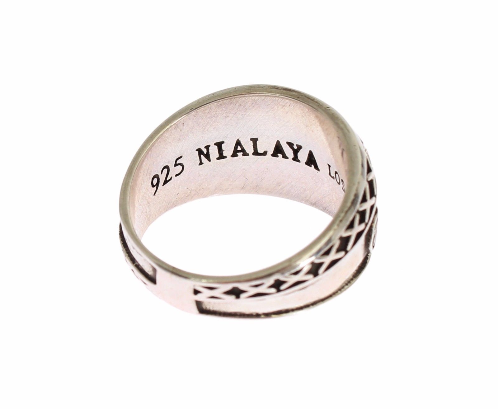1479191.jpg Elegant Silver Band with Black Accents - Image 6