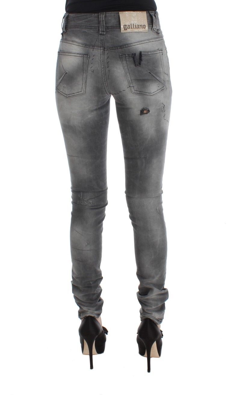 1480079.jpg Chic Gray Slim Fit Designer Jeans - Image 3