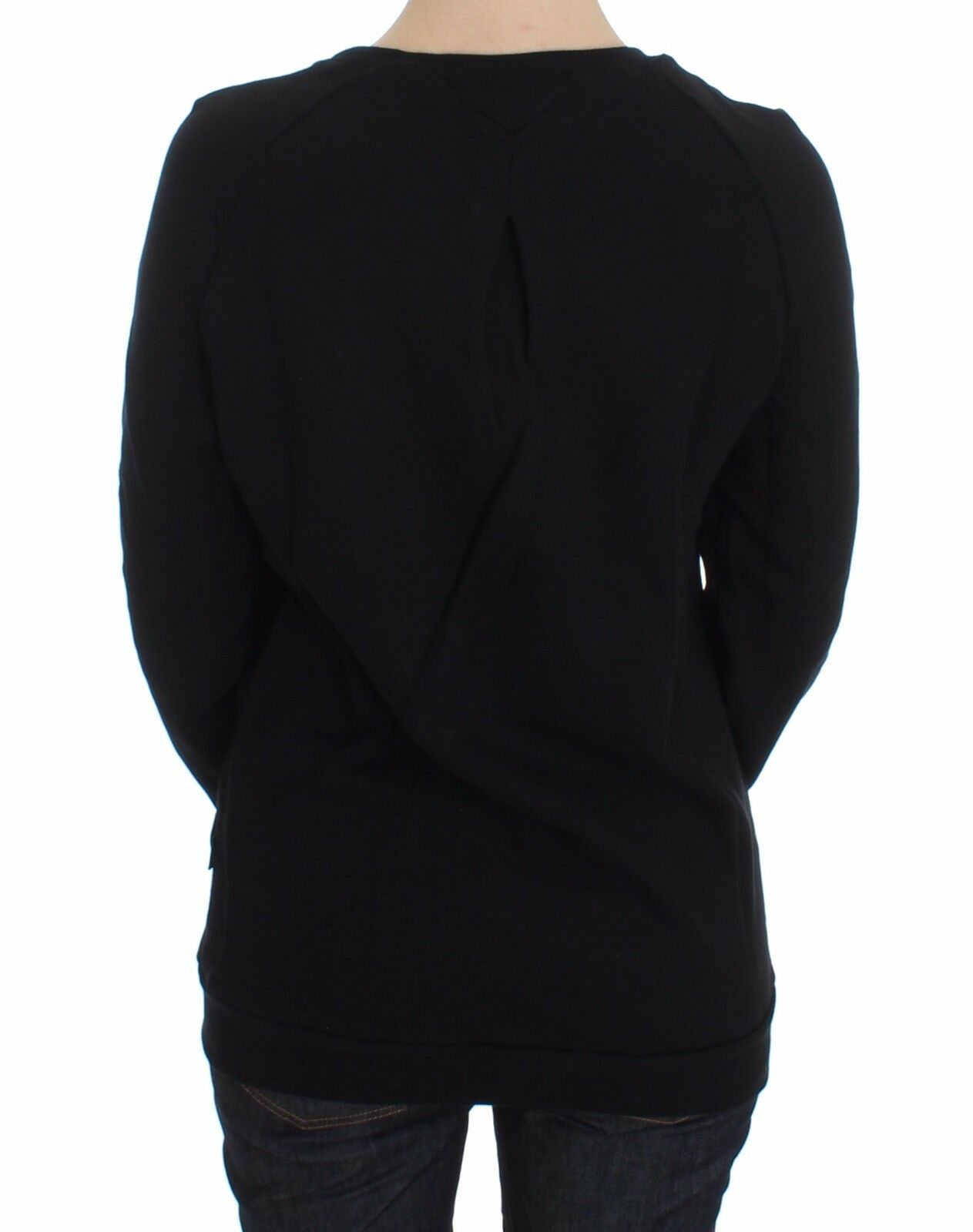 1480092.jpg Chic Skull Motif Crew-Neck Cotton Sweater - Image 3