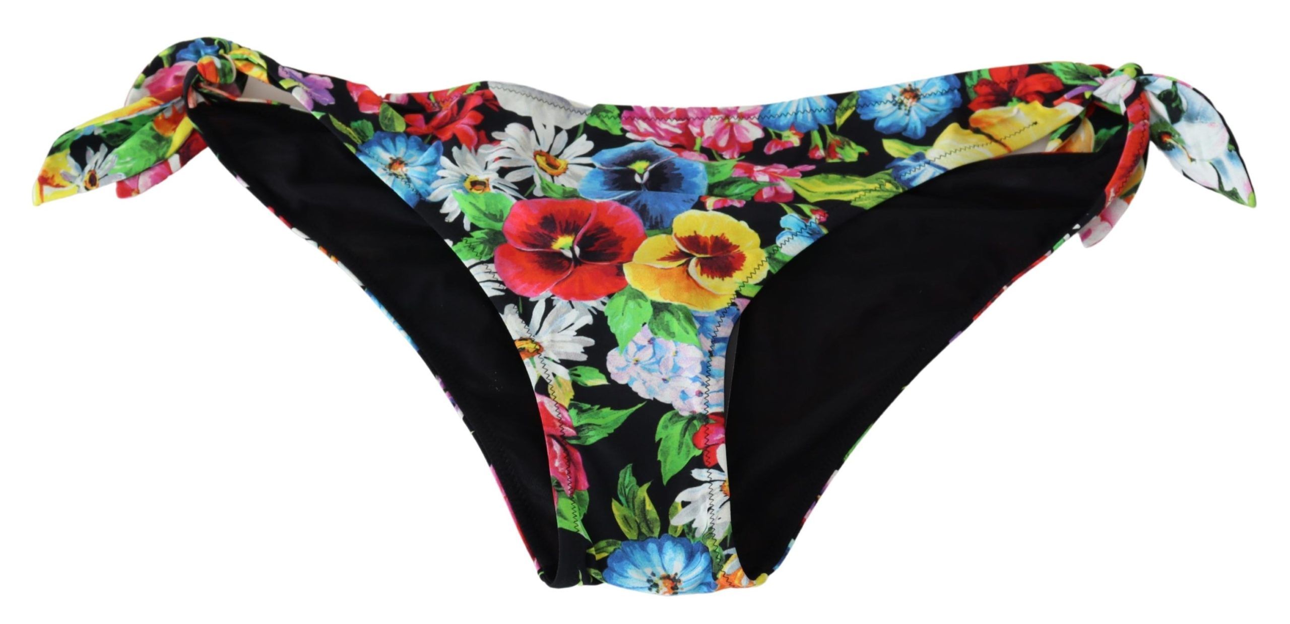 1484174.jpg Vibrant Floral Tie-Side Bikini Bottoms - Image 3