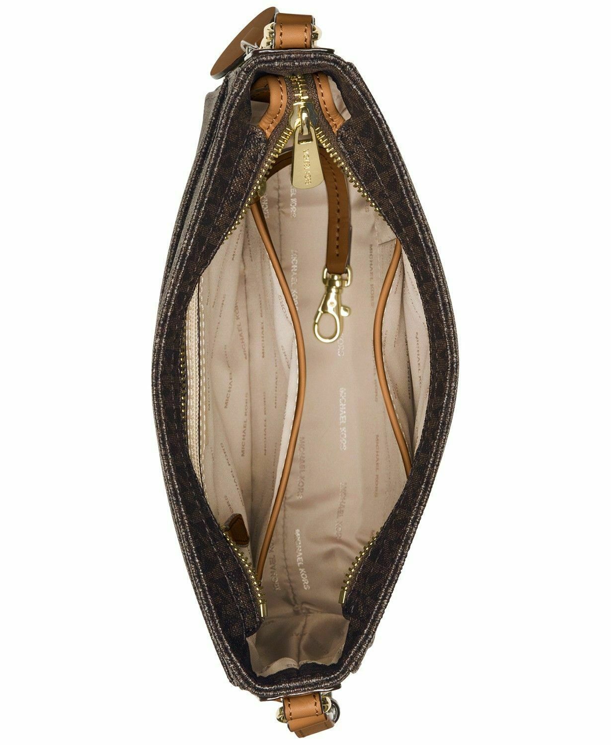 1485826.jpg Signature Jet Set Large Signature Messenger Crossbody Bag (Brown Signature) - Image 2