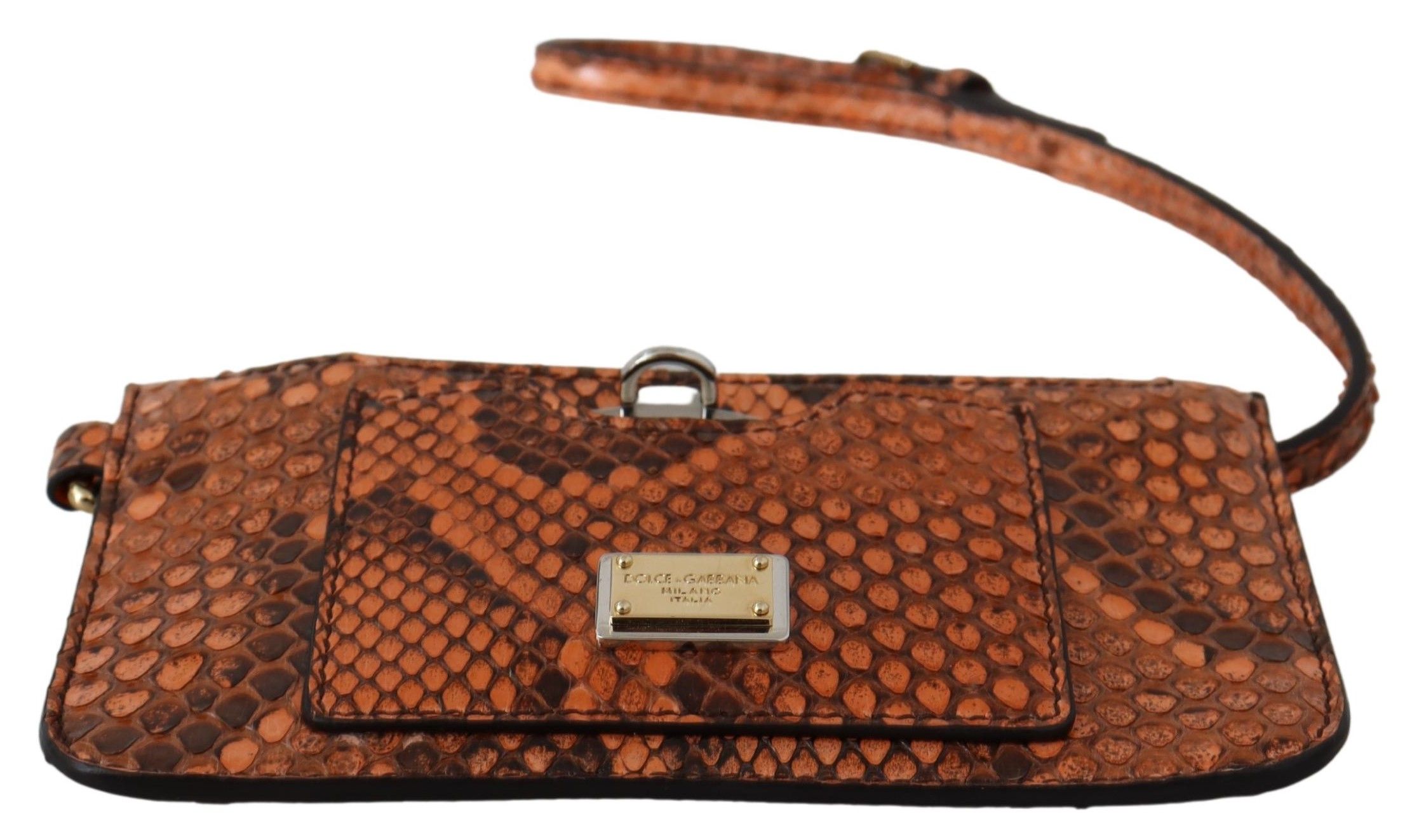 1496705.jpg Elegant Python Patterned Leather Wristlet - Image 4