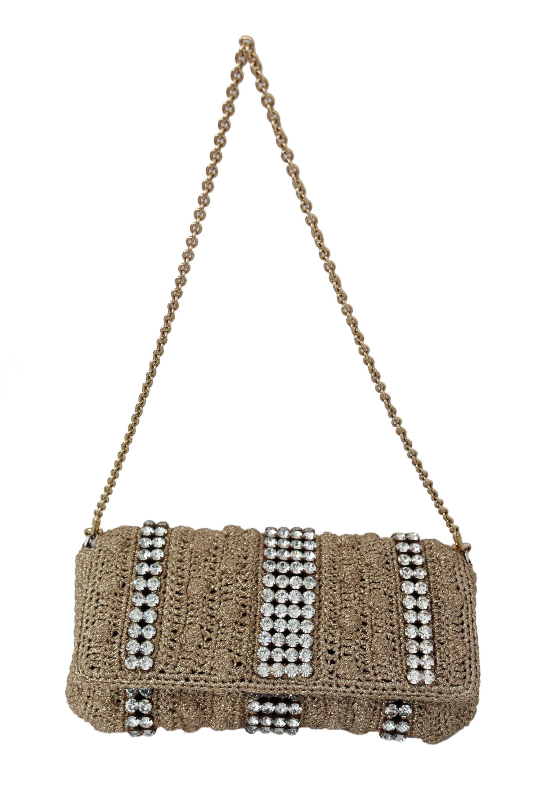 1497657.jpg Exquisite Beige Crossbody Bag with Crystals - Image 5
