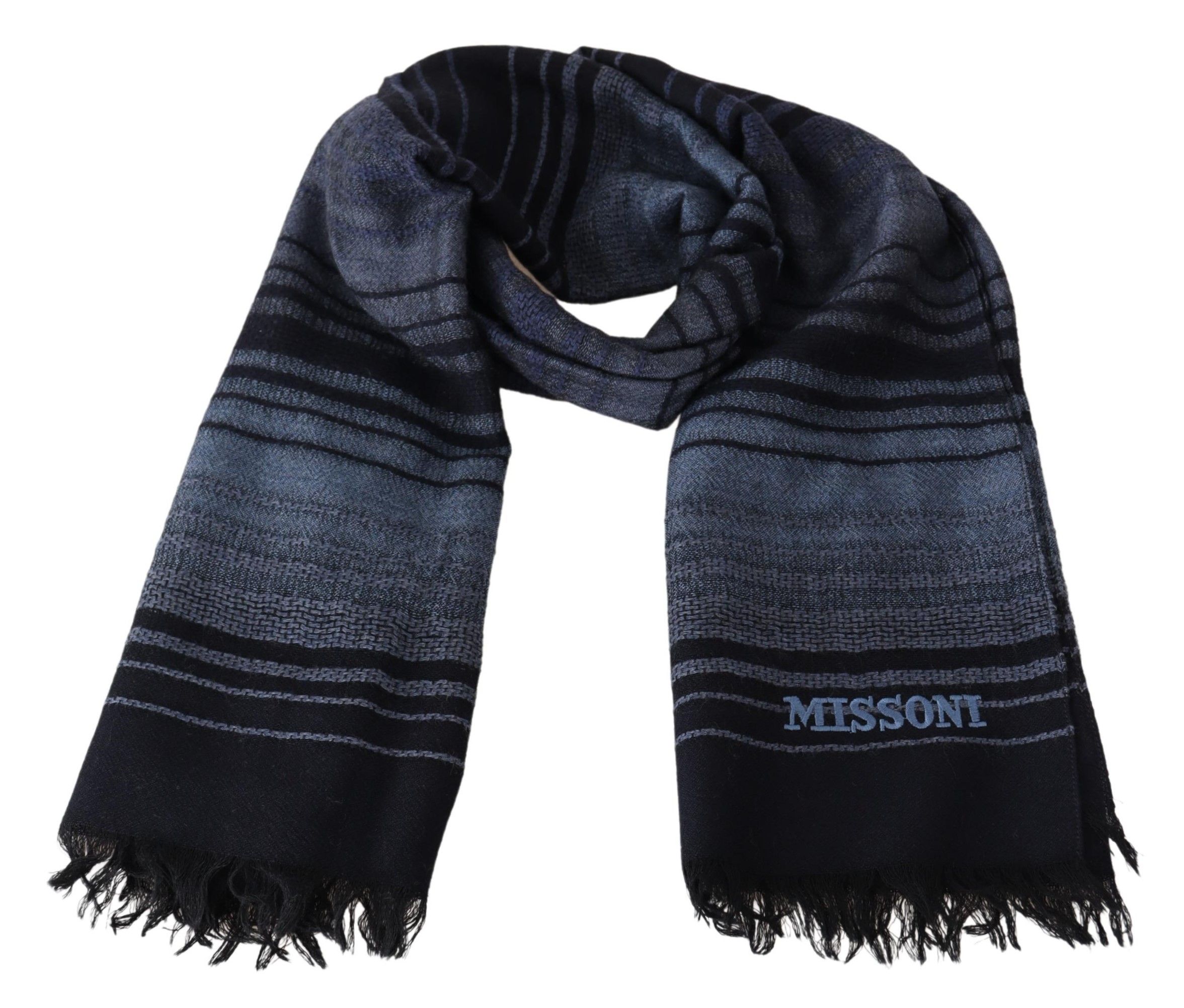 1497732.jpg Elegant Multicolor Patterned Wool Scarf - Image 3