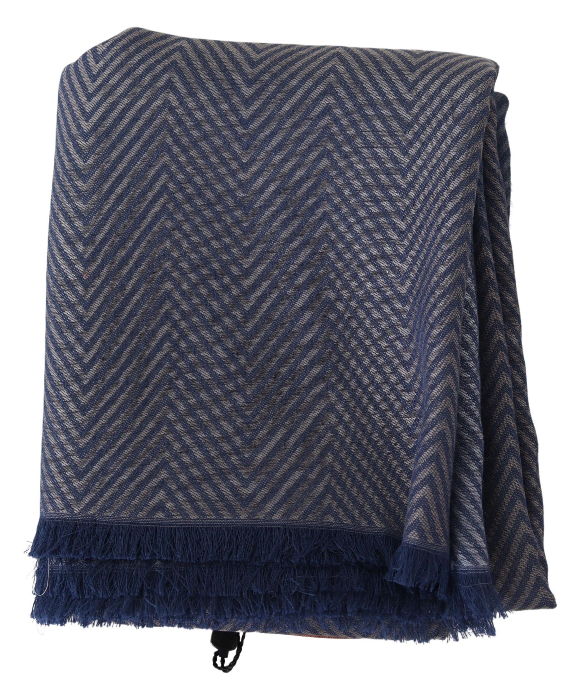 1497898.jpg Elegant Zigzag Wool-Silk Scarf - Image 4