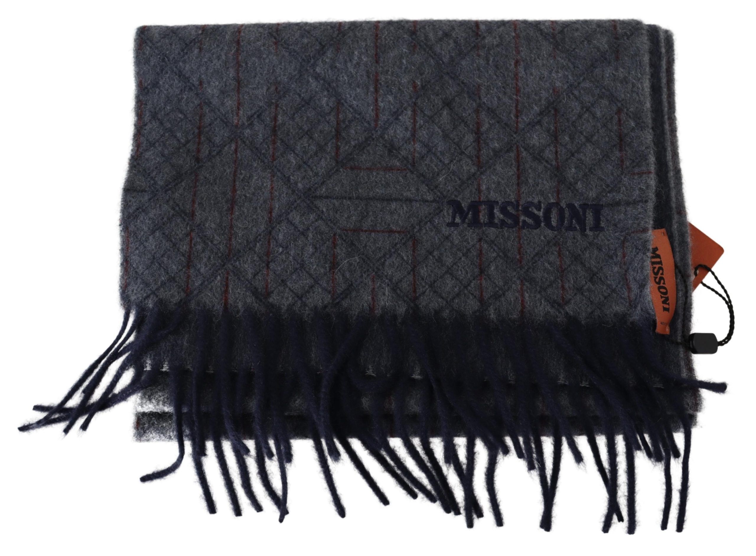1516294.jpg Elegant Cashmere Patterned Scarf with Logo Embroidery - Image 4