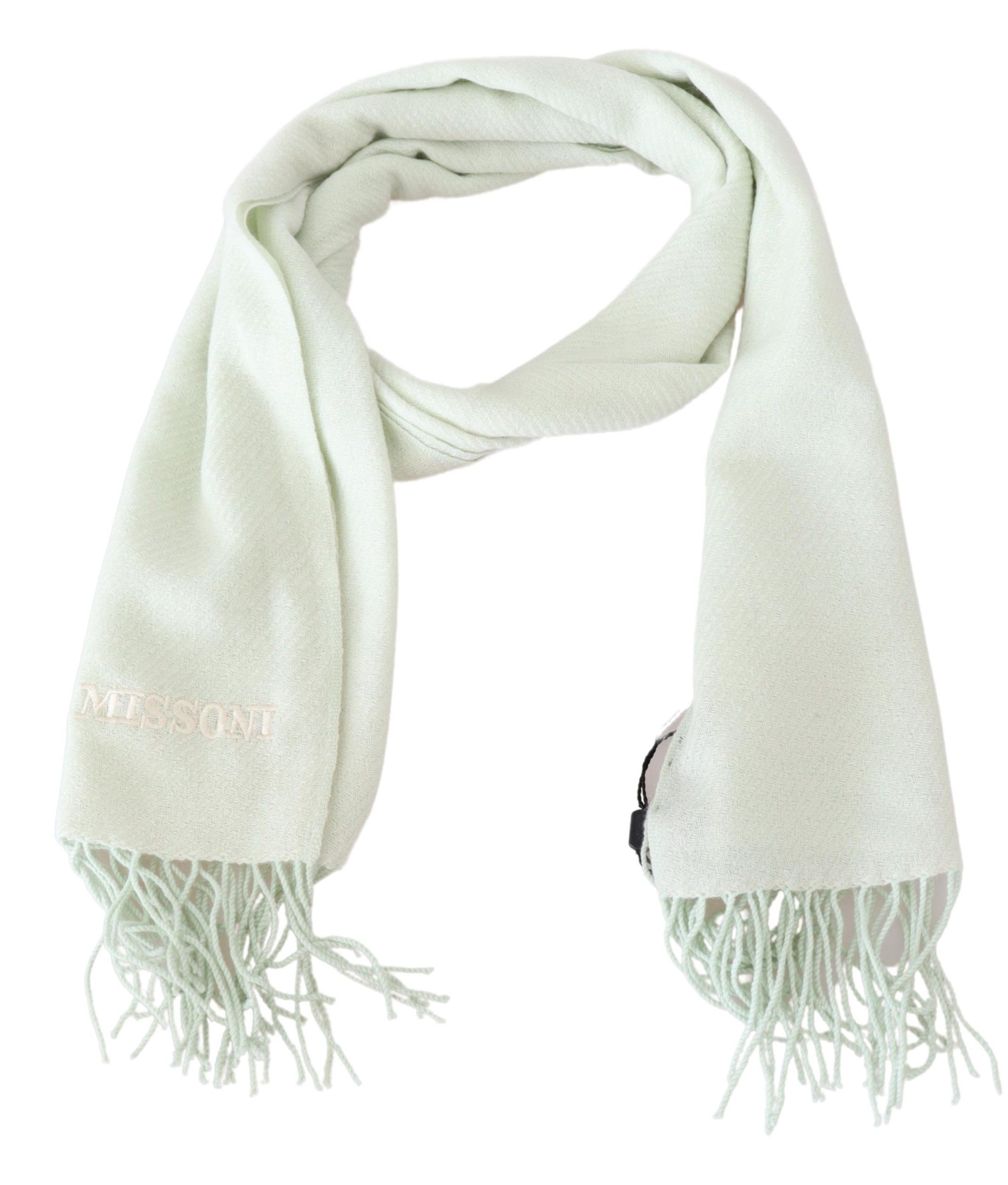 1516389.jpg Elegant White Cashmere Scarf - Image 2