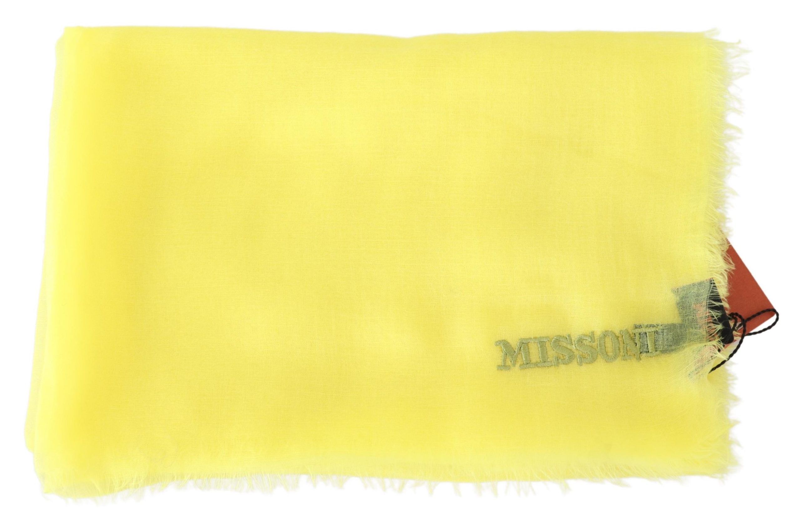 1516673.jpg Opulent Cashmere Unisex Scarf In Vibrant Yellow - Image 3