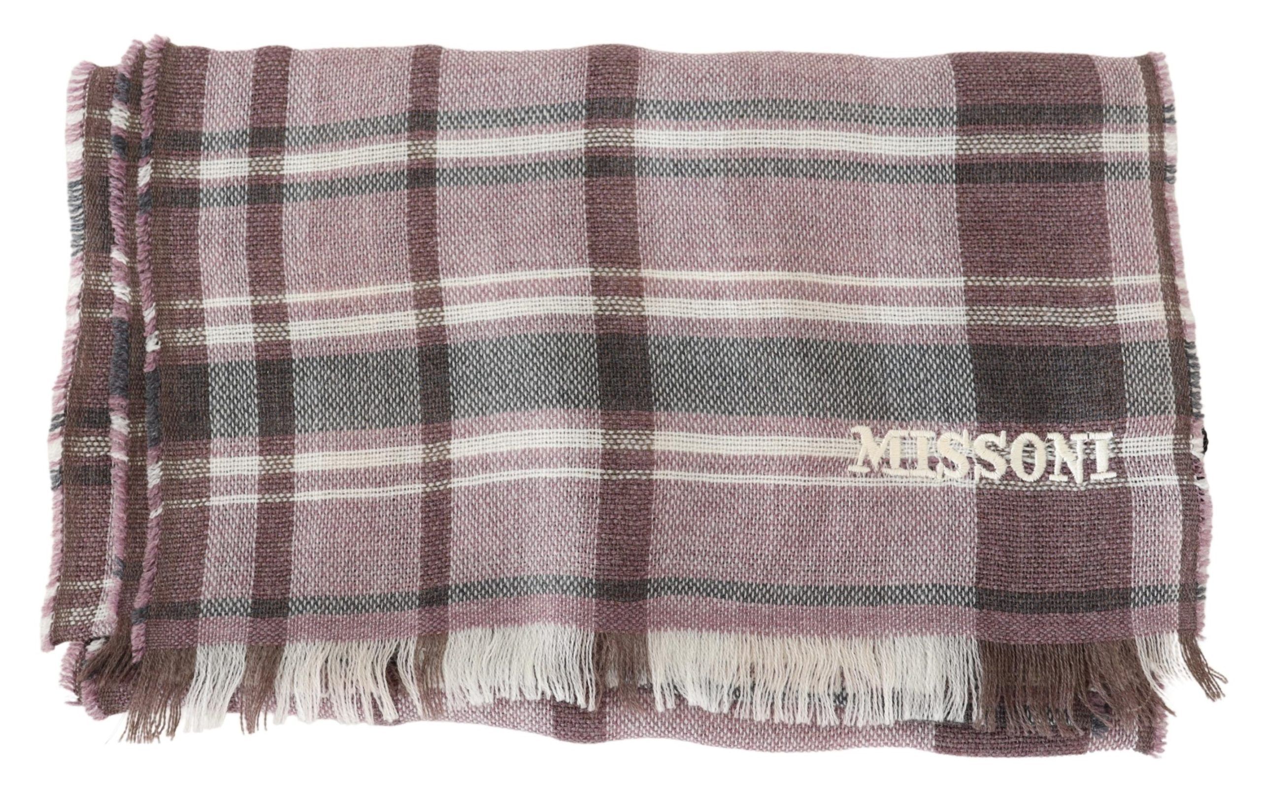 1516682.jpg Elegant Multicolor Wool Scarf with Logo Embroidery - Image 3
