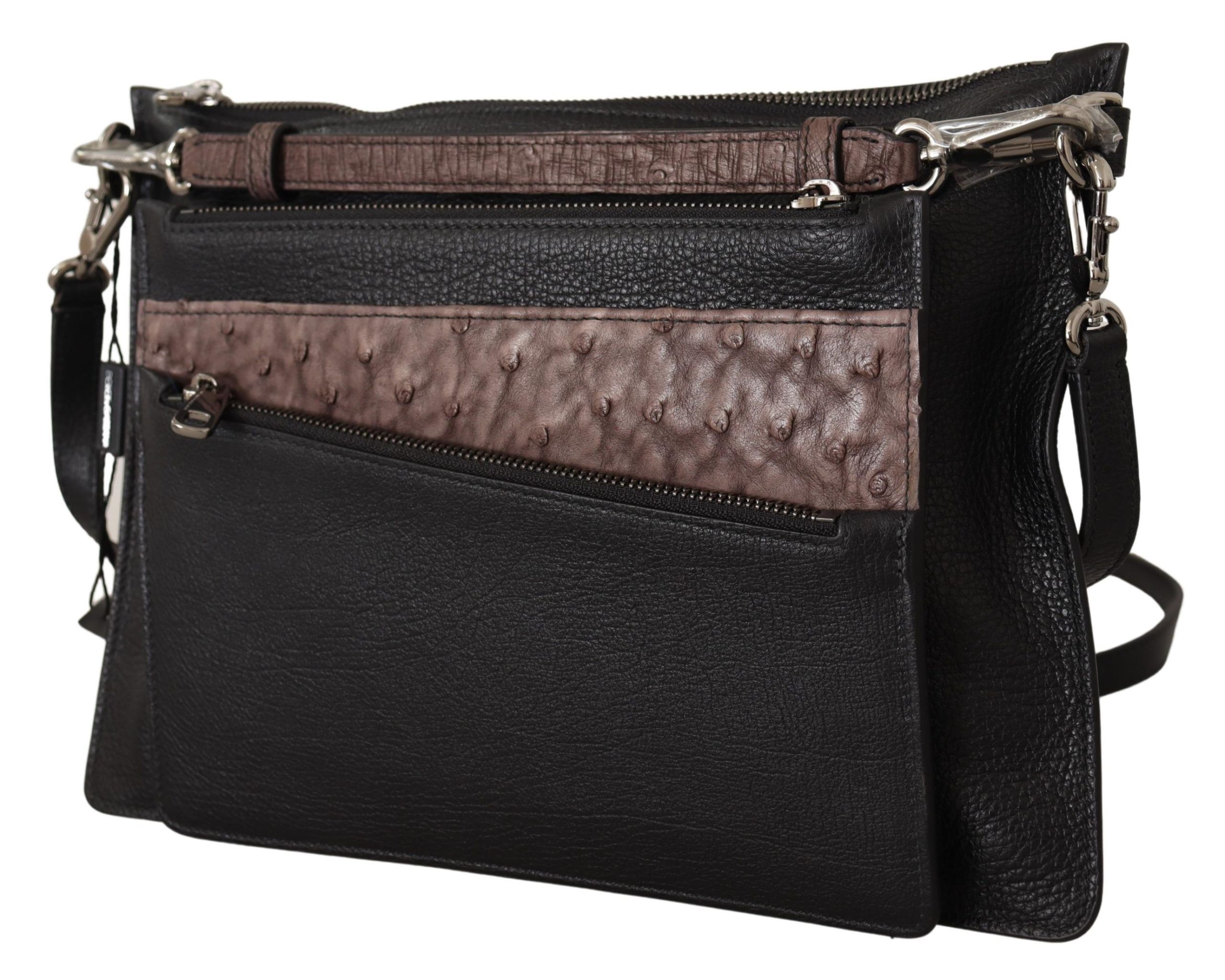 1517302.jpg Elegant Black Leather Sling Shoulder Bag - Image 2