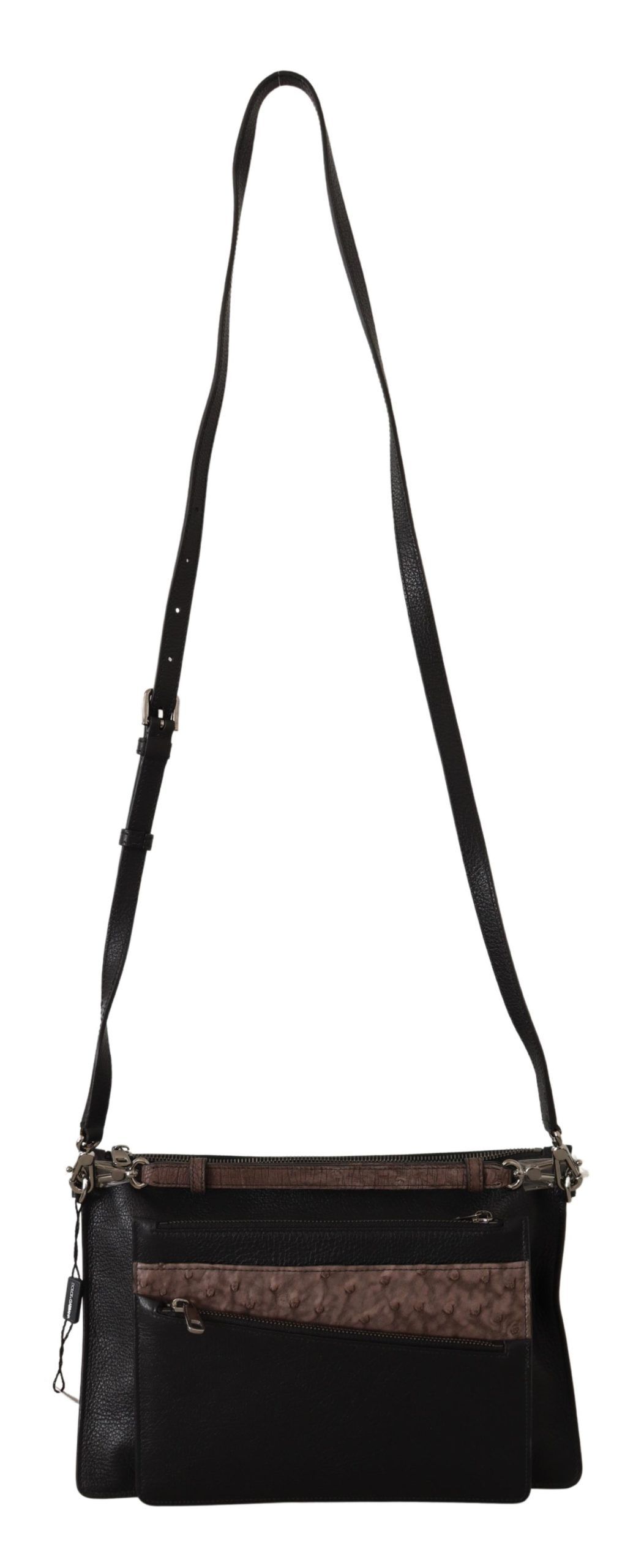 1517306.jpg Elegant Black Leather Sling Shoulder Bag - Image 6