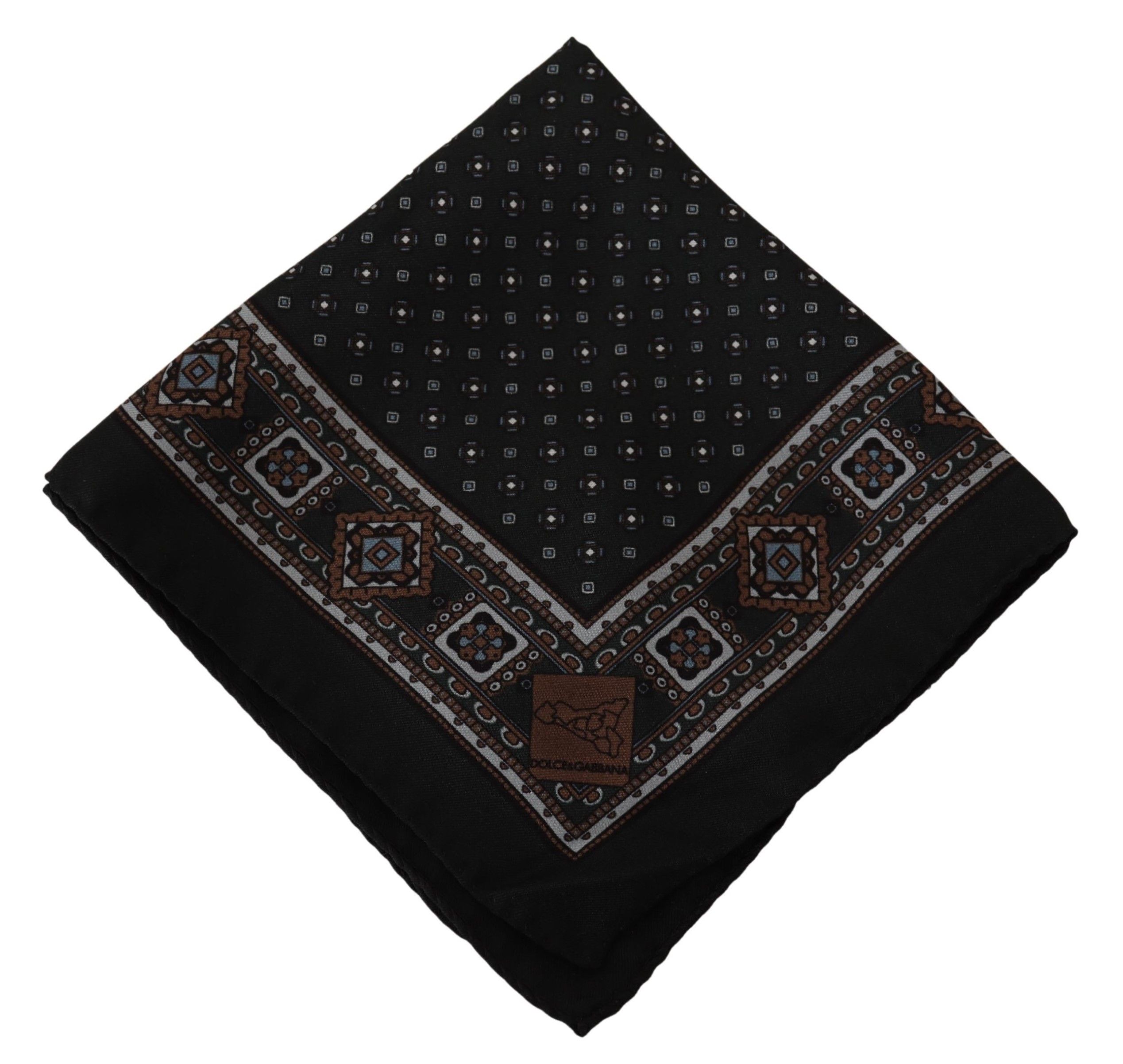 1525426.jpg Elegant Black Silk Pocket Square - Image 3